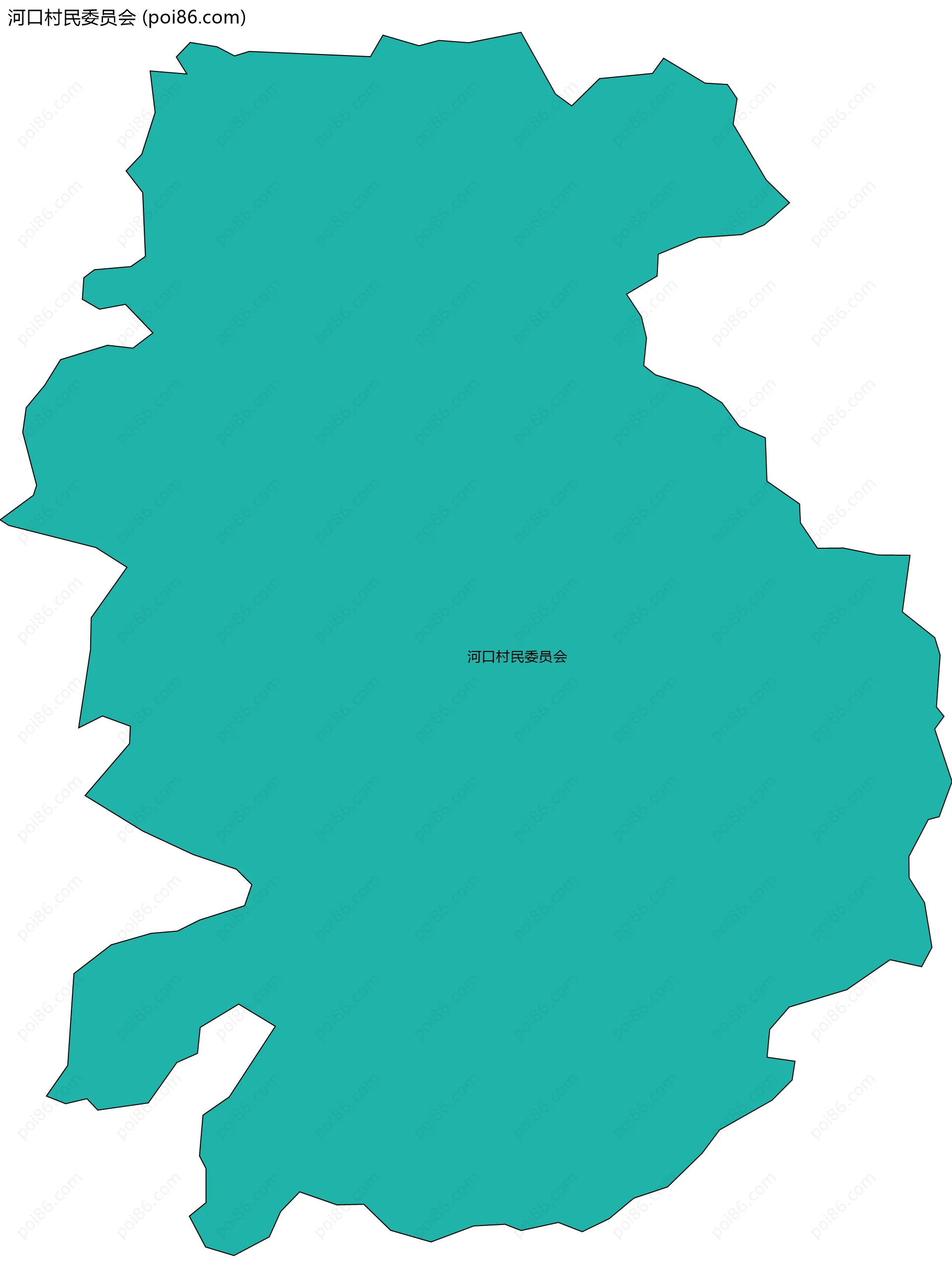 河口村民委员会边界地图