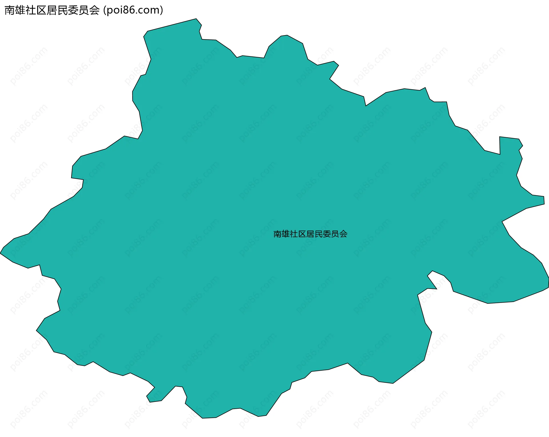 南雄社区居民委员会边界地图