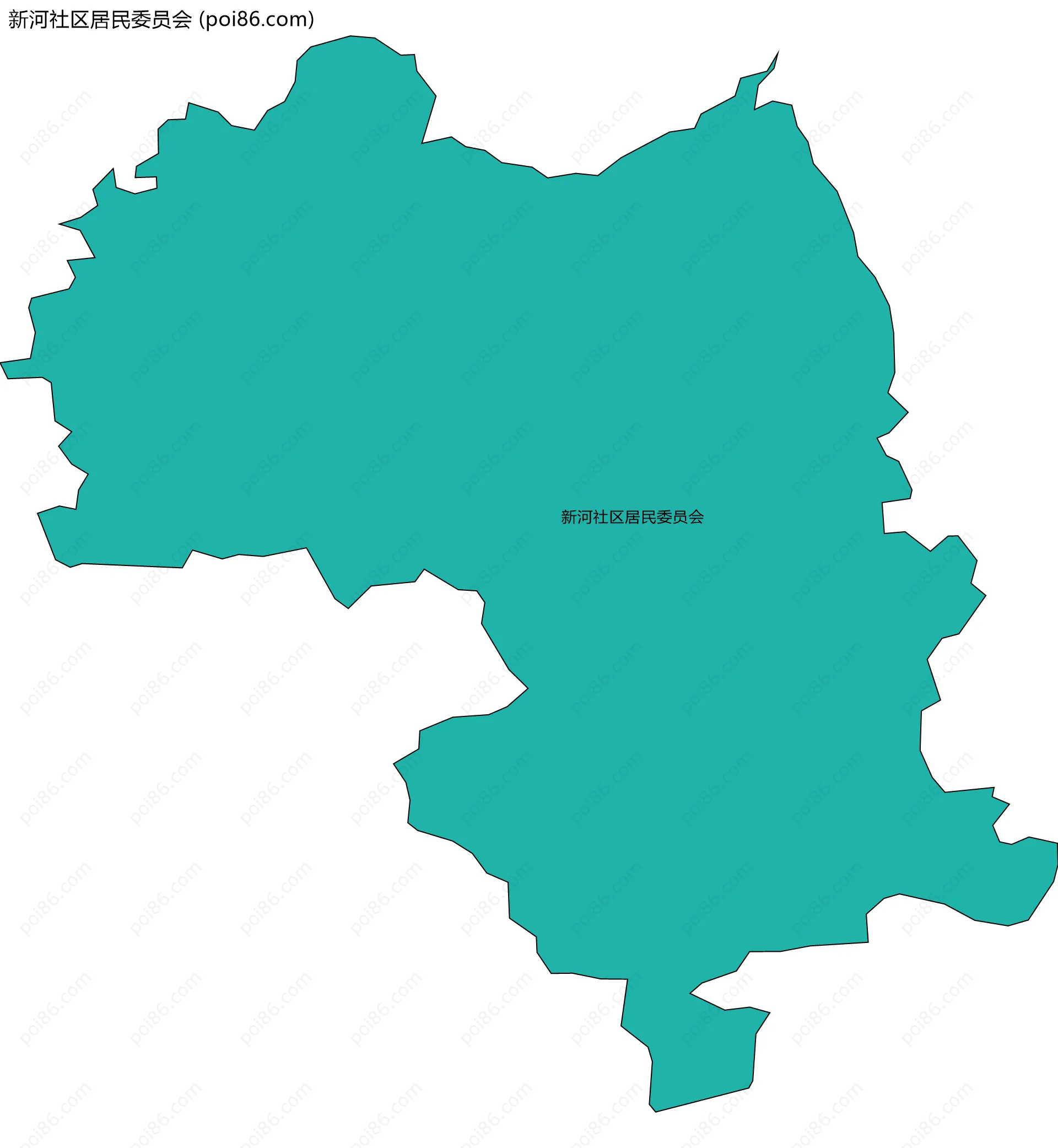新河社区居民委员会边界地图