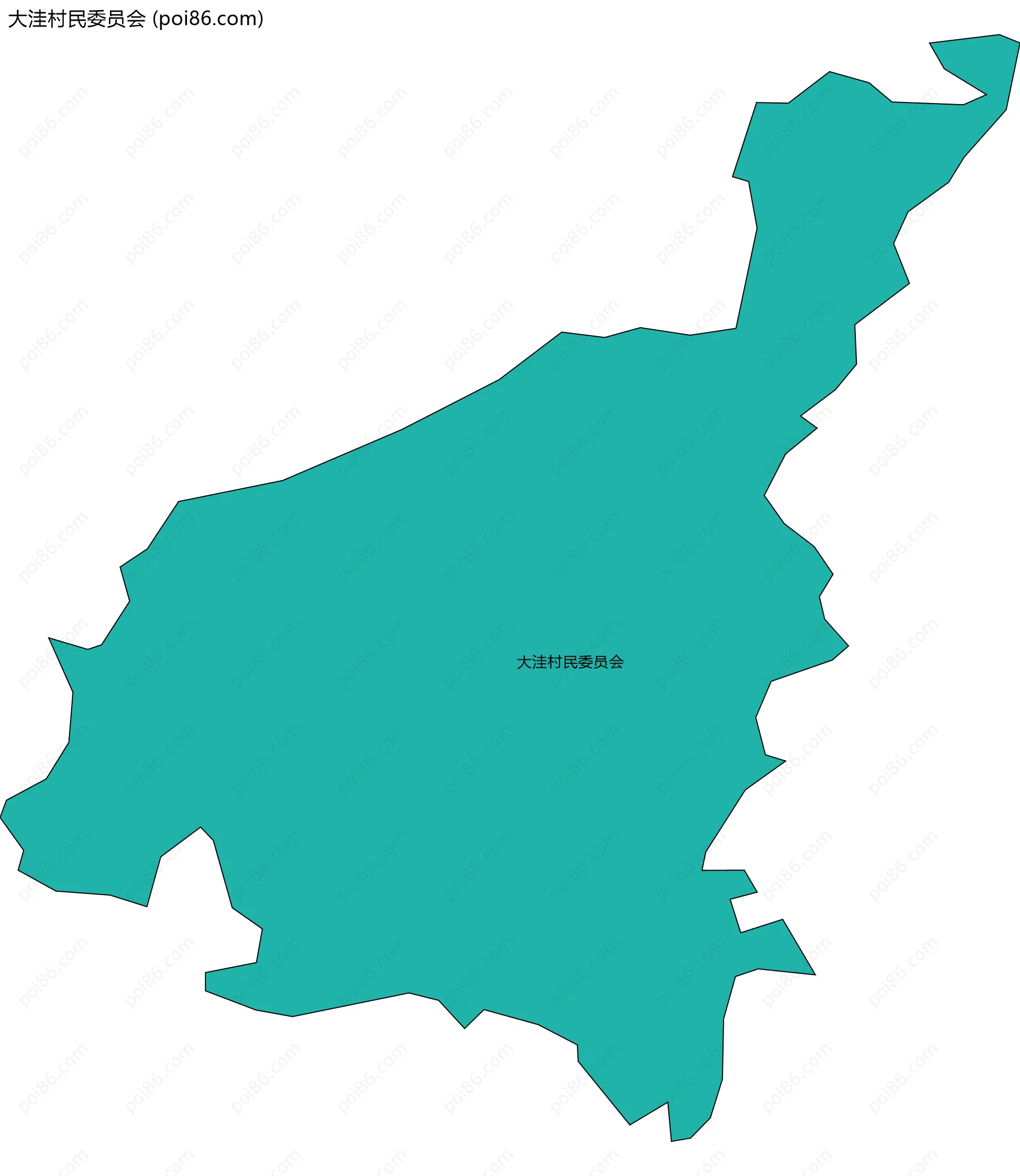 大洼村民委员会边界地图