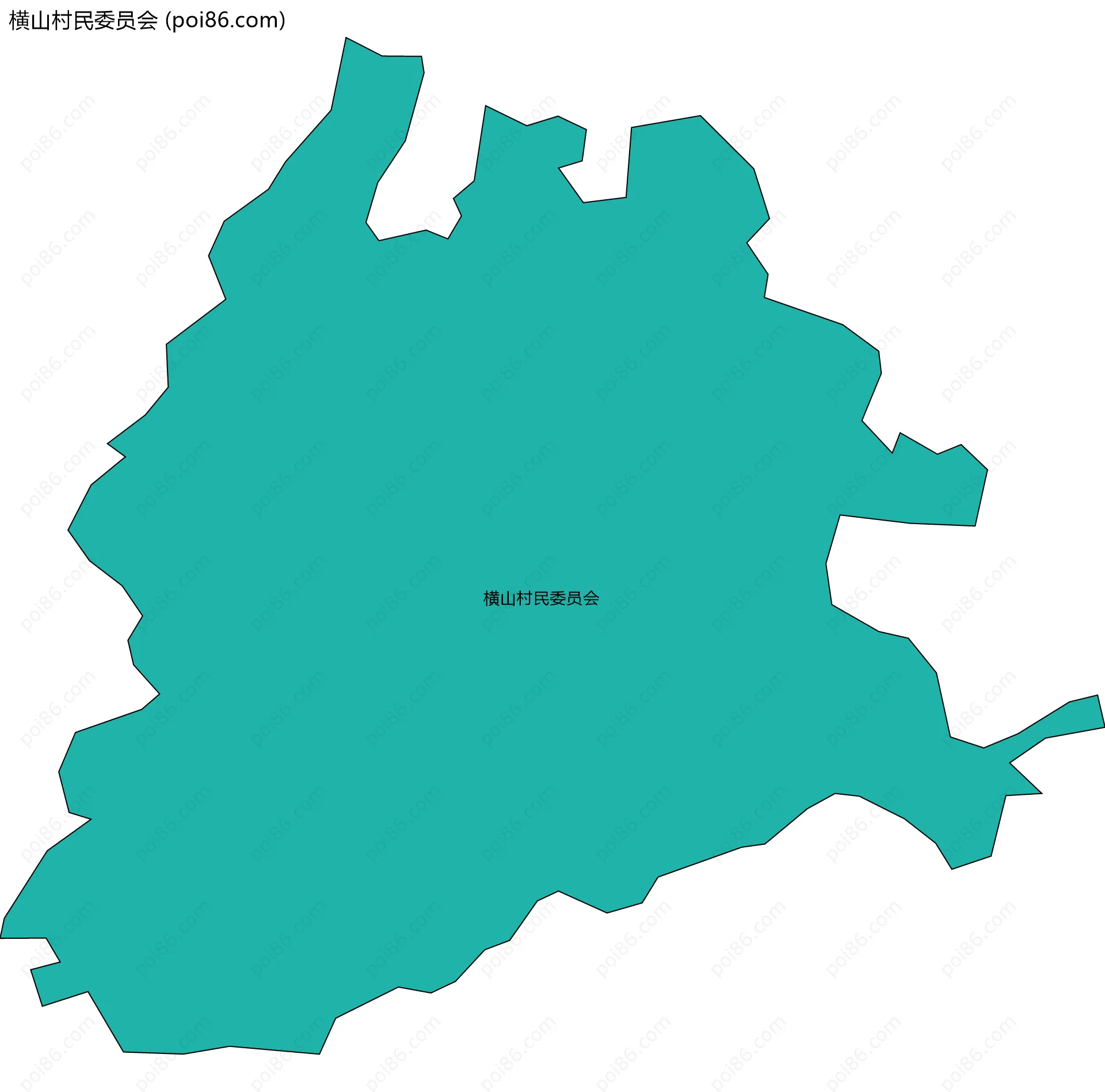 横山村民委员会边界地图