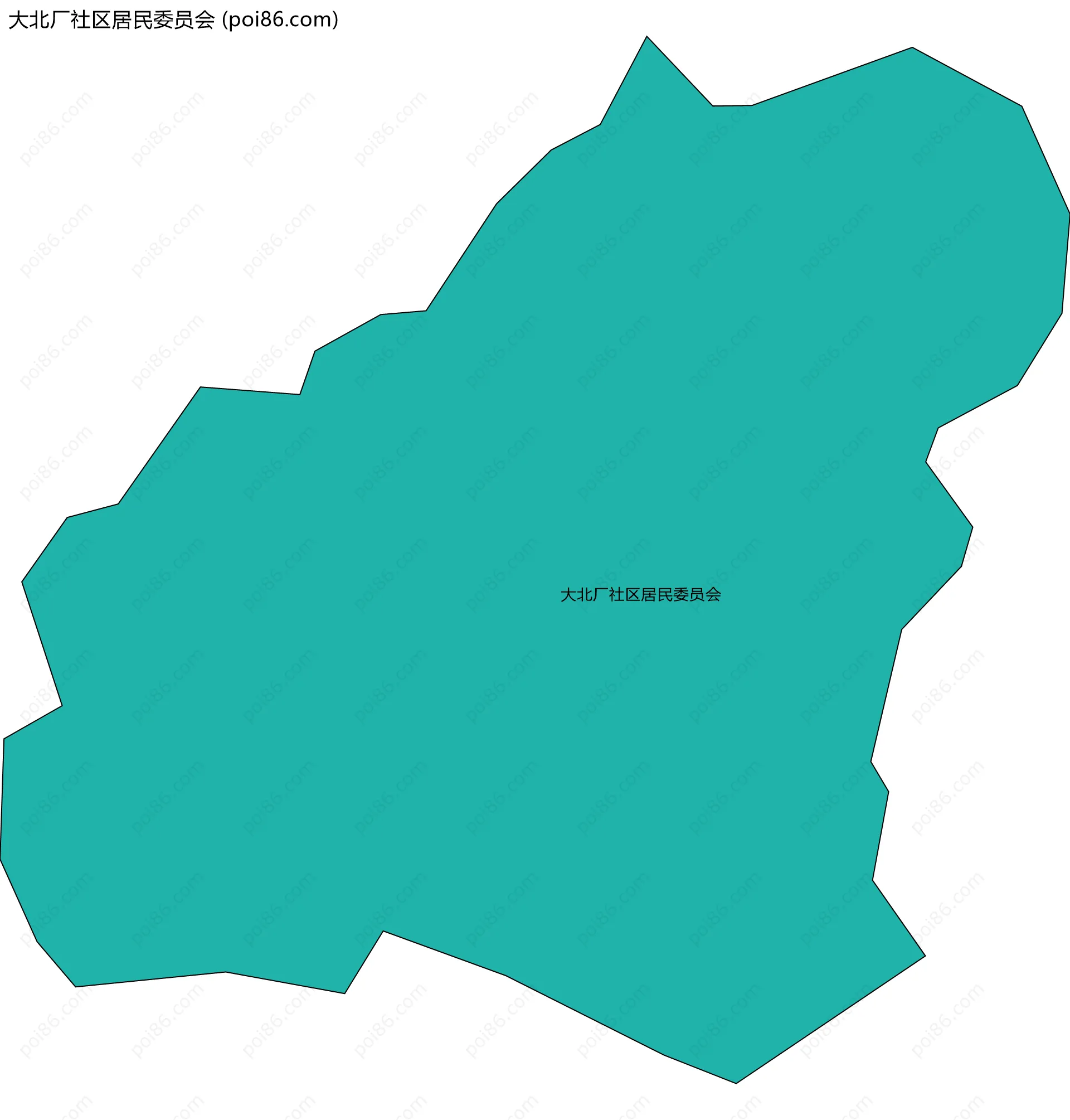 大北厂社区居民委员会边界地图