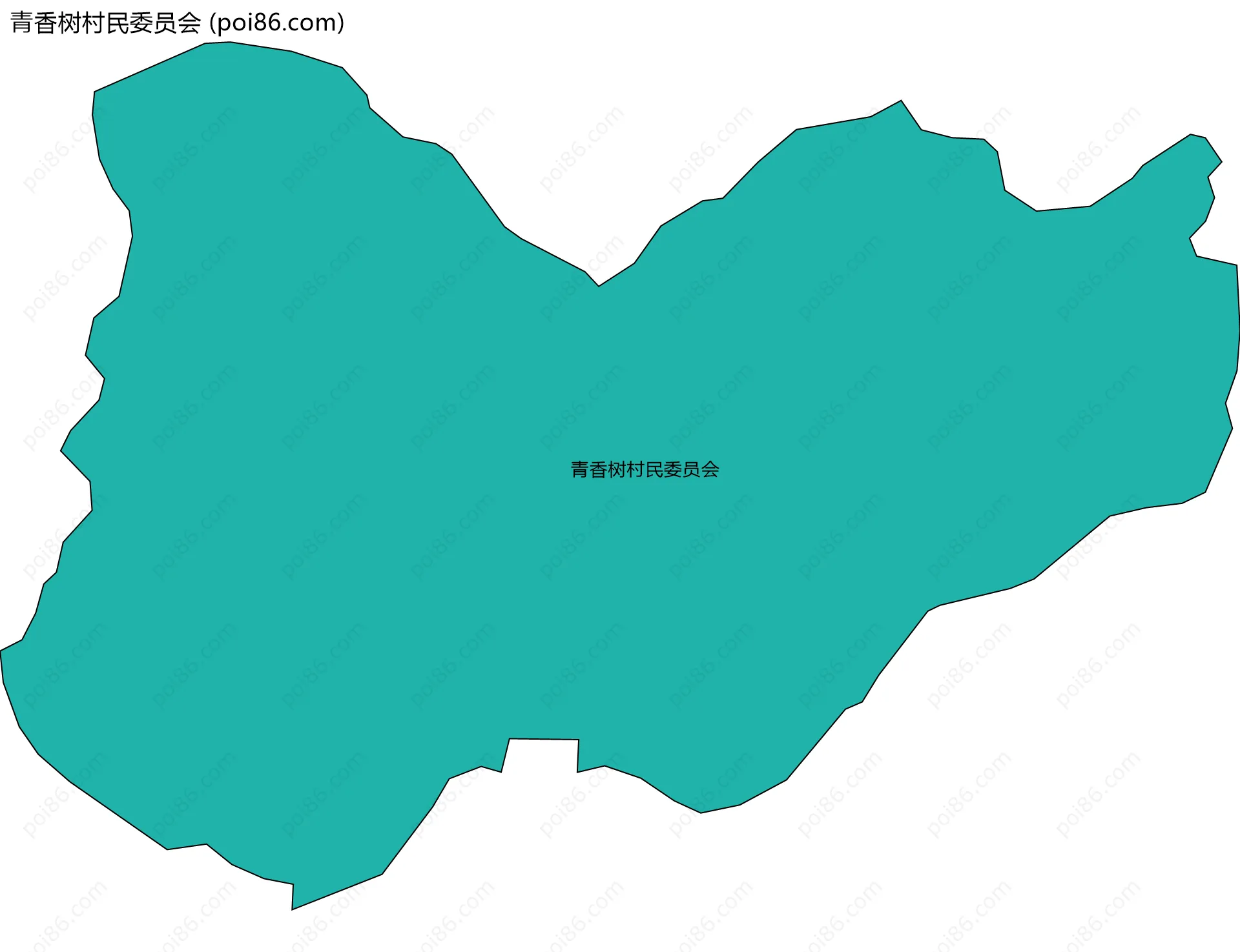 青香树村民委员会边界地图