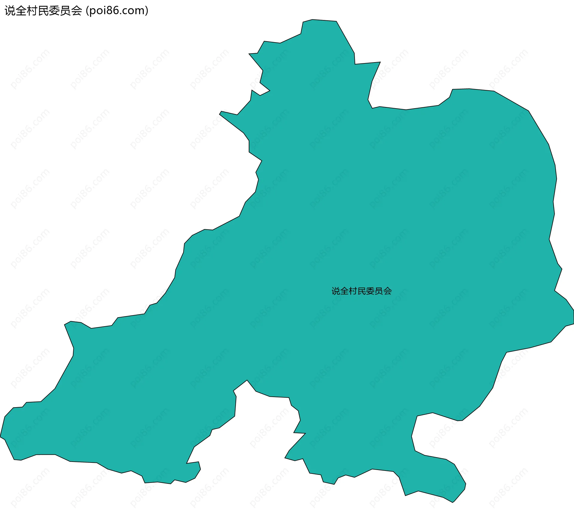 说全村民委员会边界地图