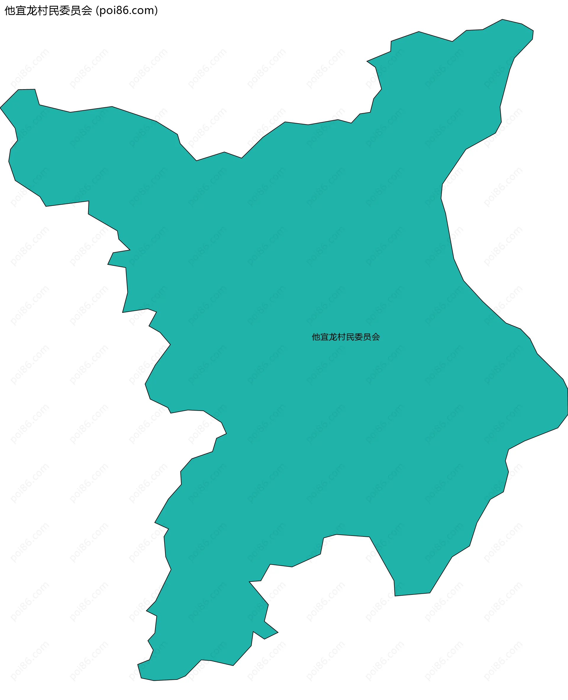 他宜龙村民委员会边界地图