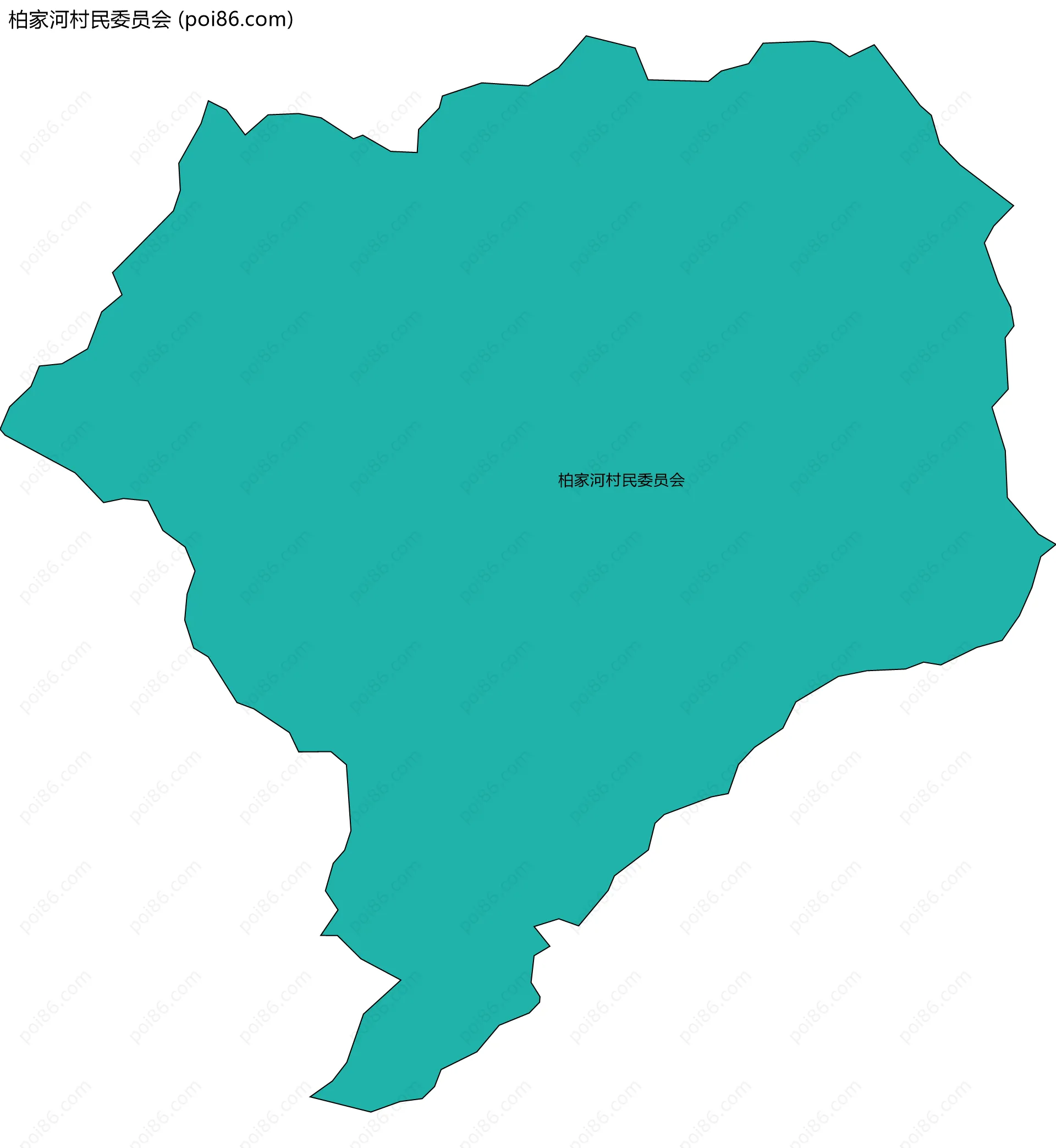 柏家河村民委员会边界地图