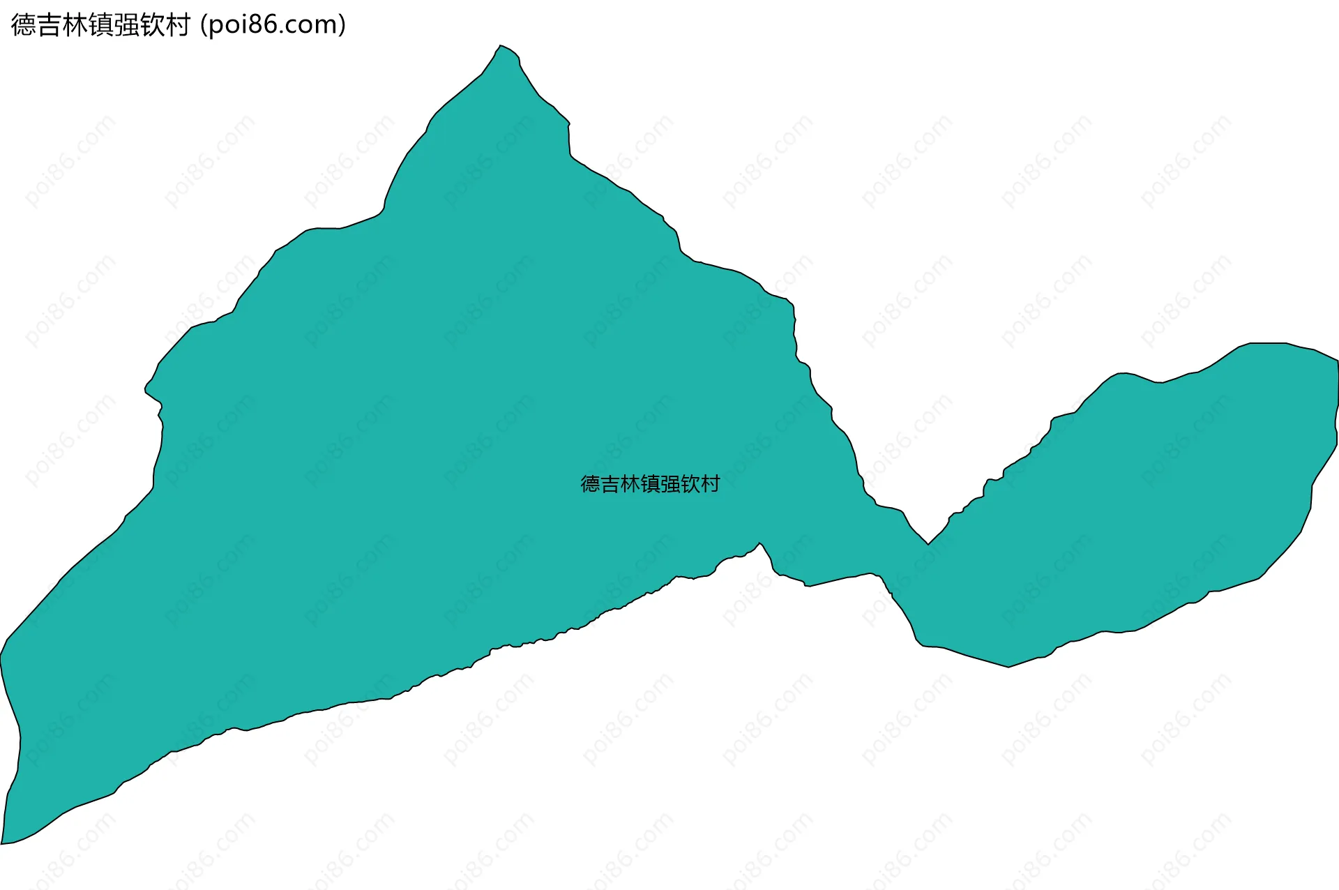 德吉林镇强钦村边界地图