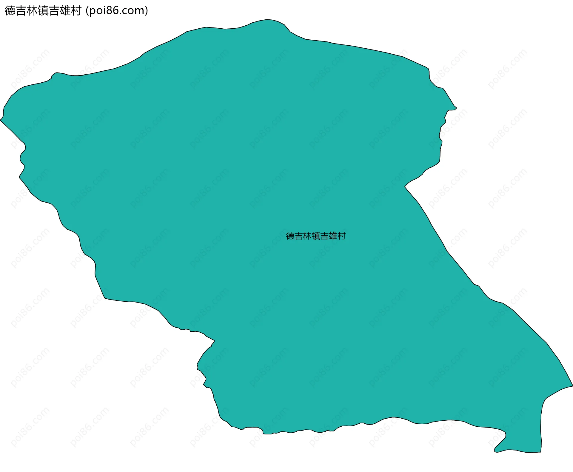 德吉林镇吉雄村边界地图