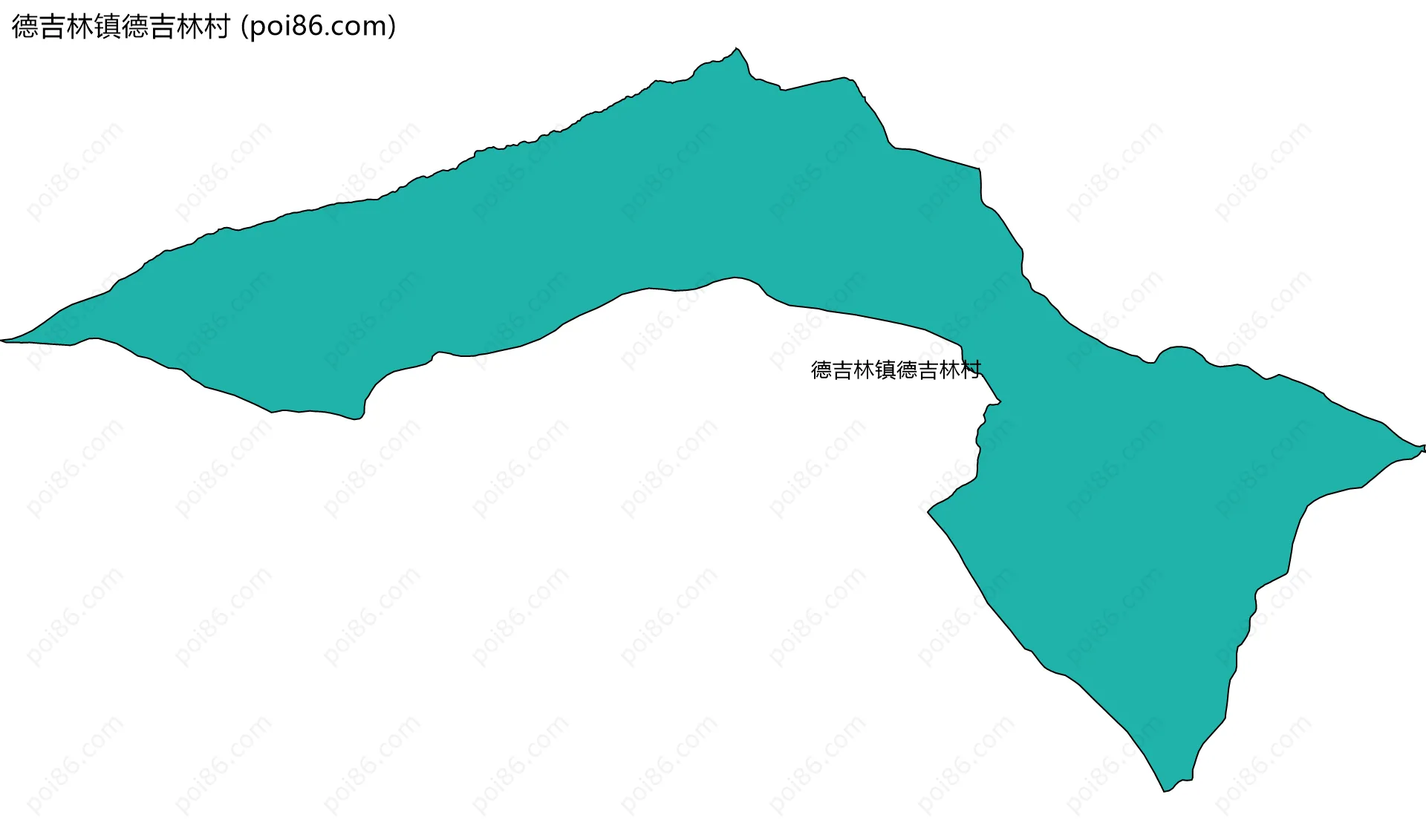 德吉林镇德吉林村边界地图