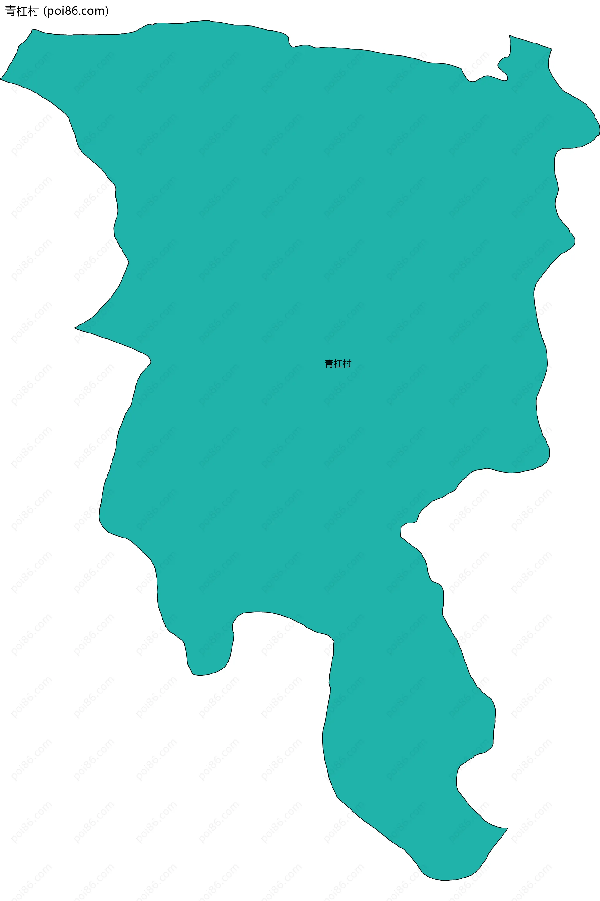 青杠村边界地图