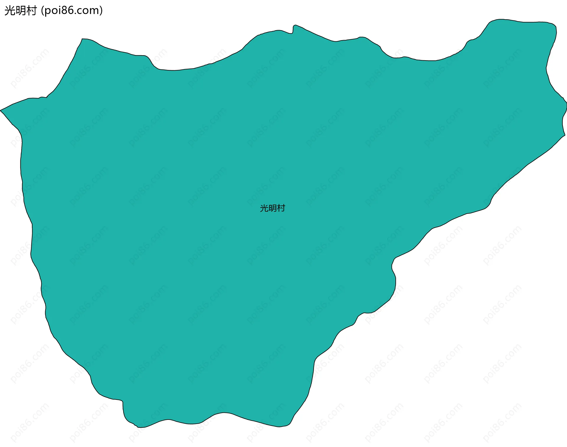 光明村边界地图