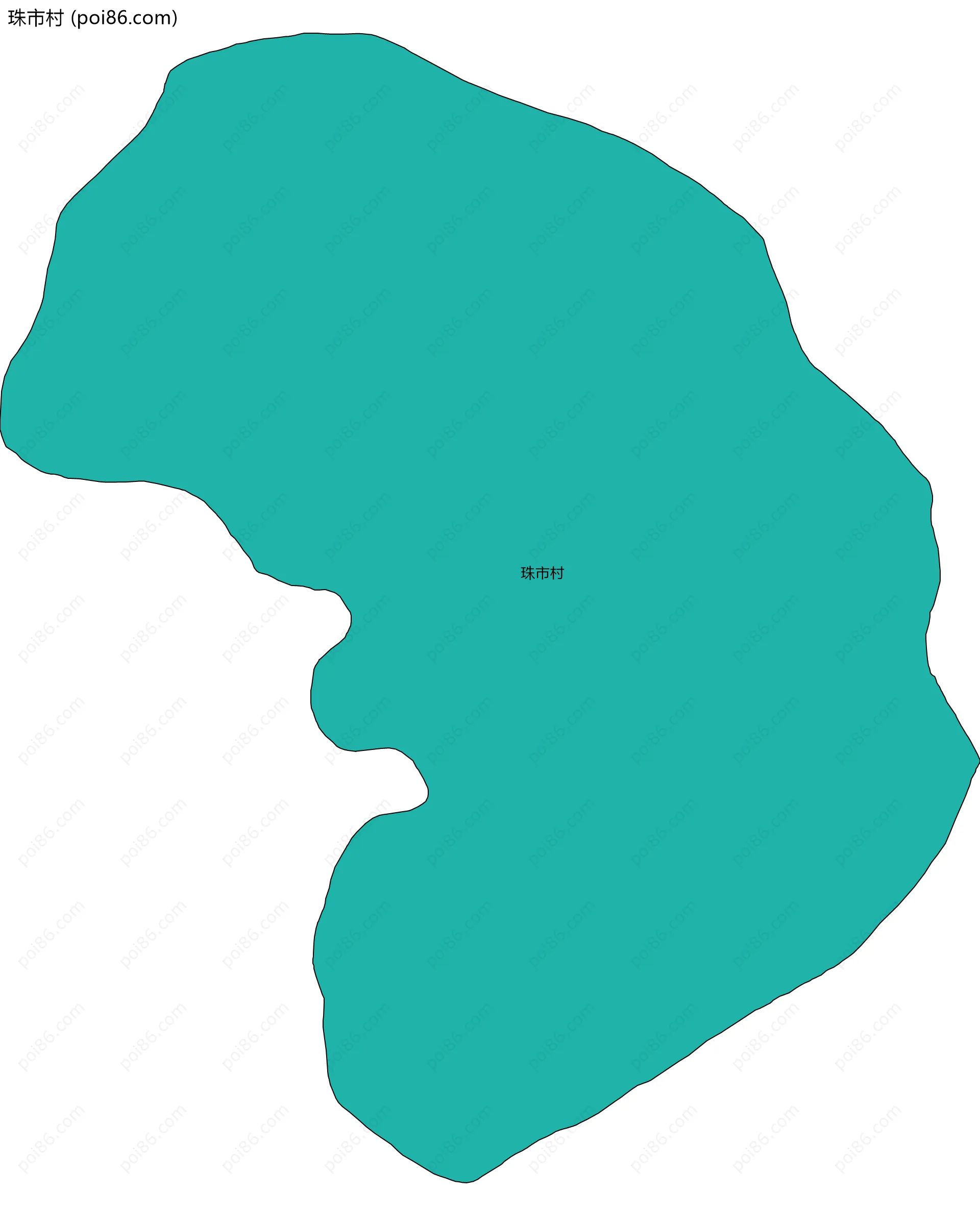 珠市村边界地图