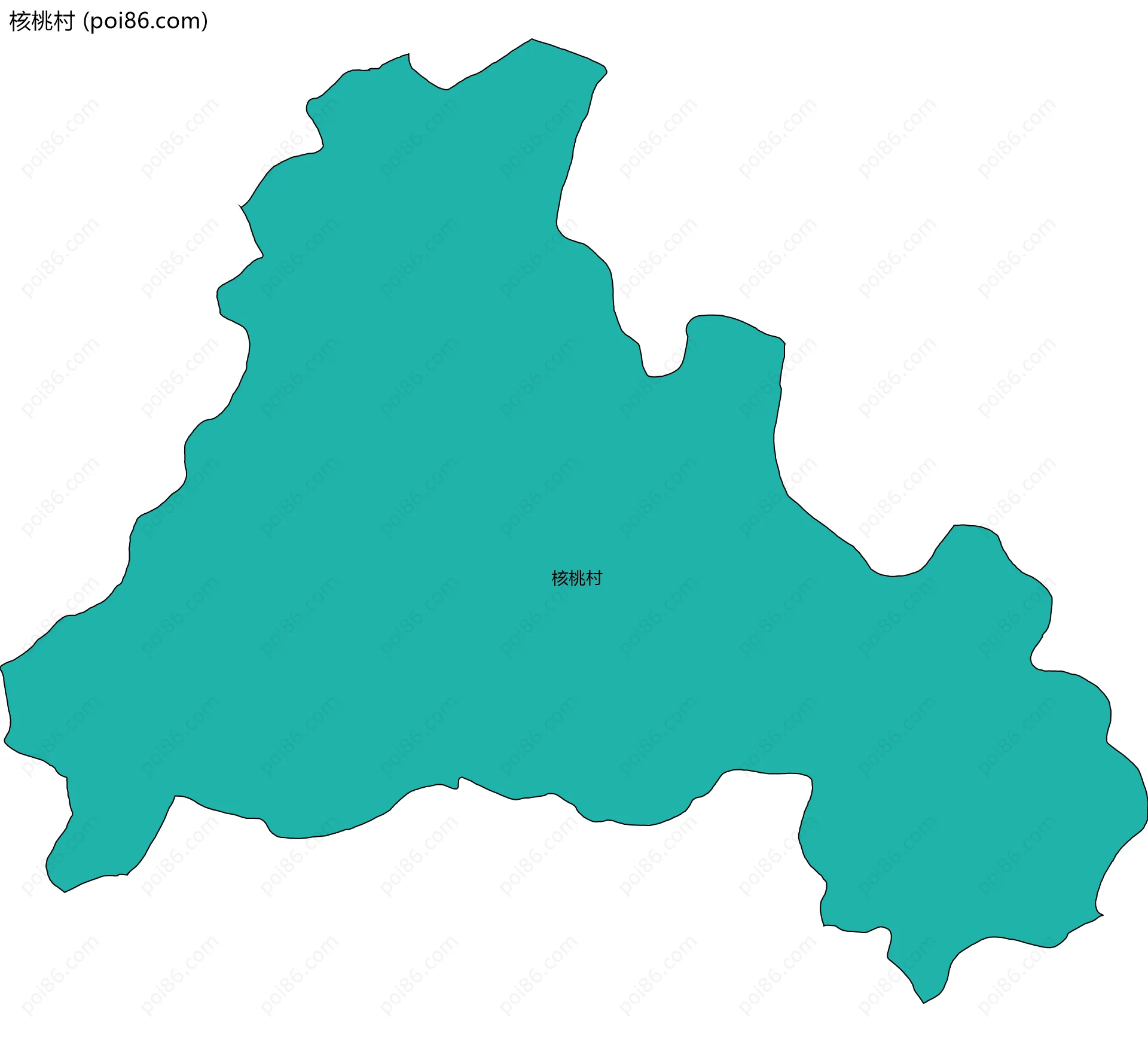 核桃村边界地图