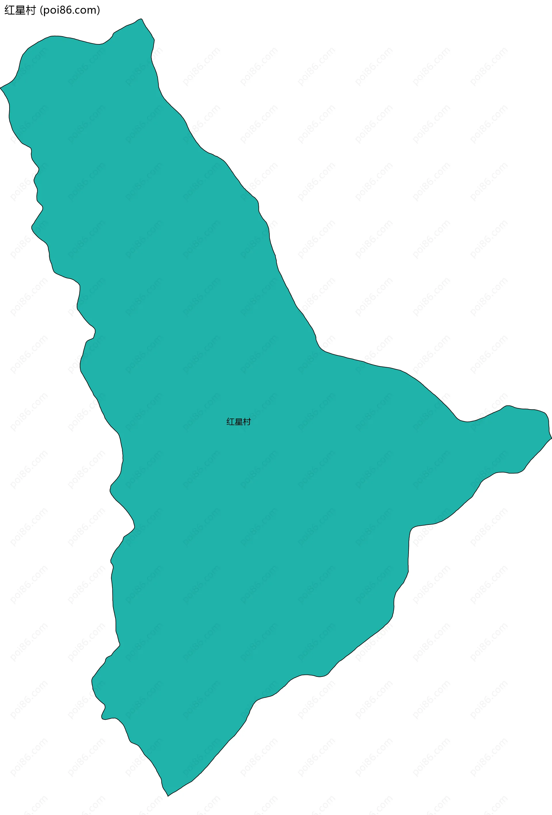 红星村边界地图
