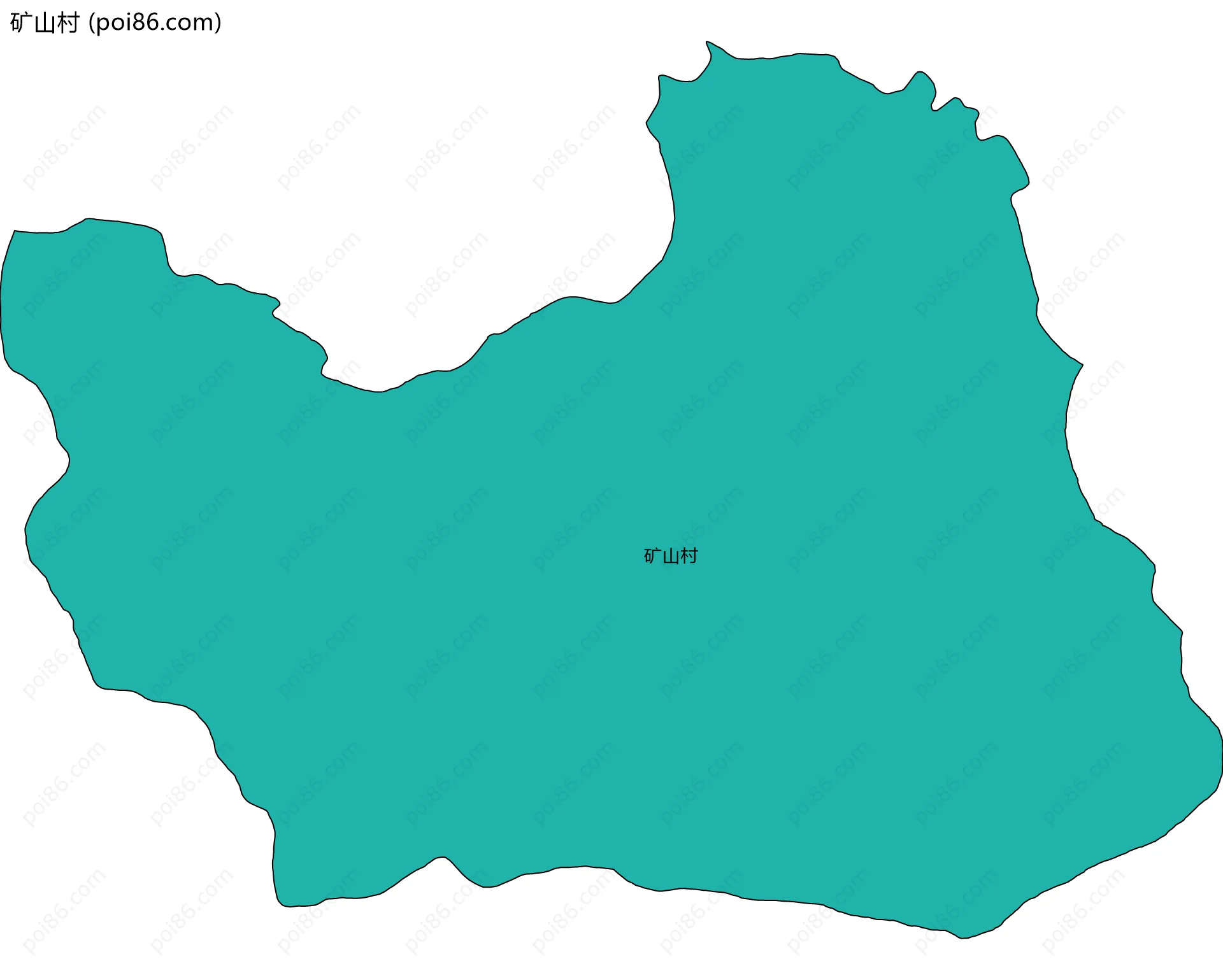 矿山村边界地图
