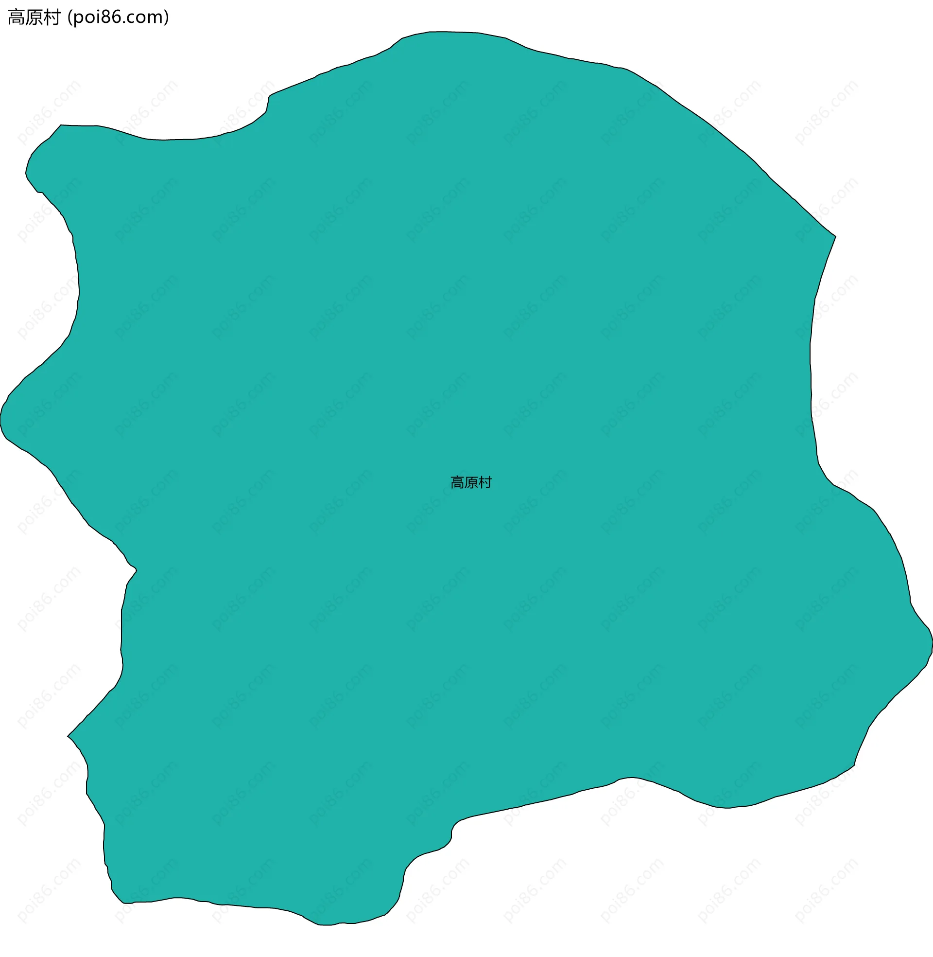 高原村边界地图