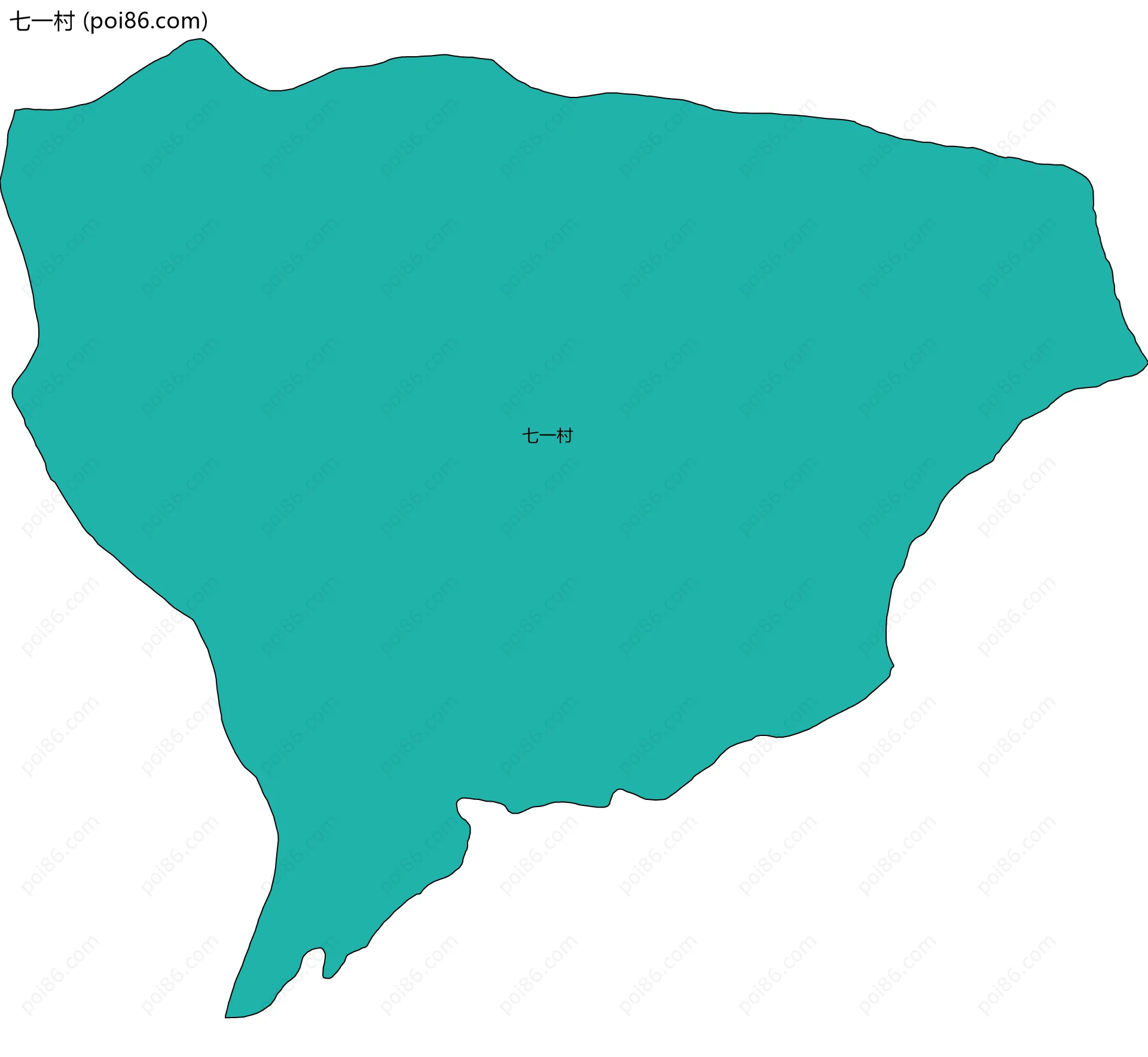 七一村边界地图