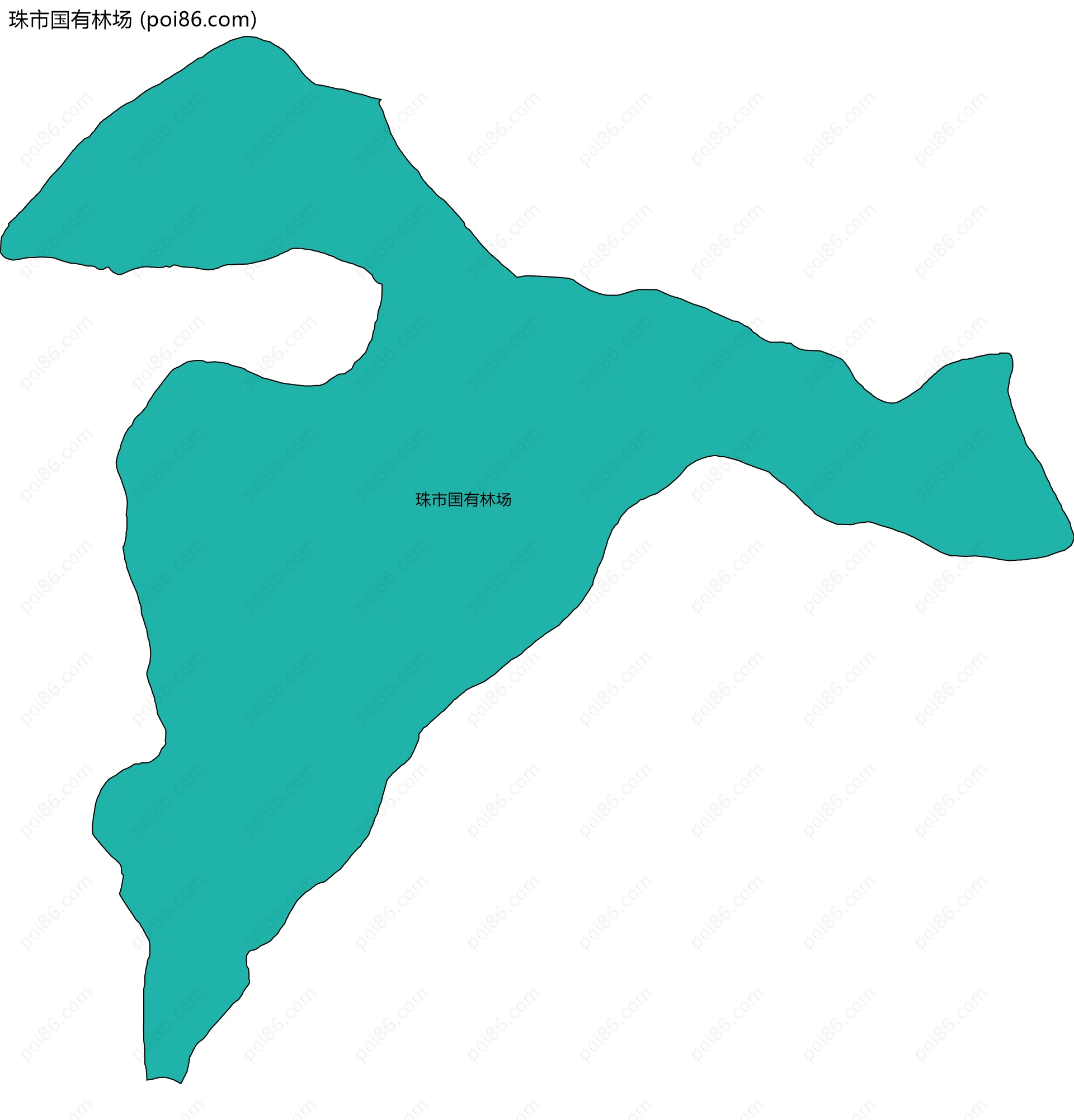 珠市国有林场边界地图