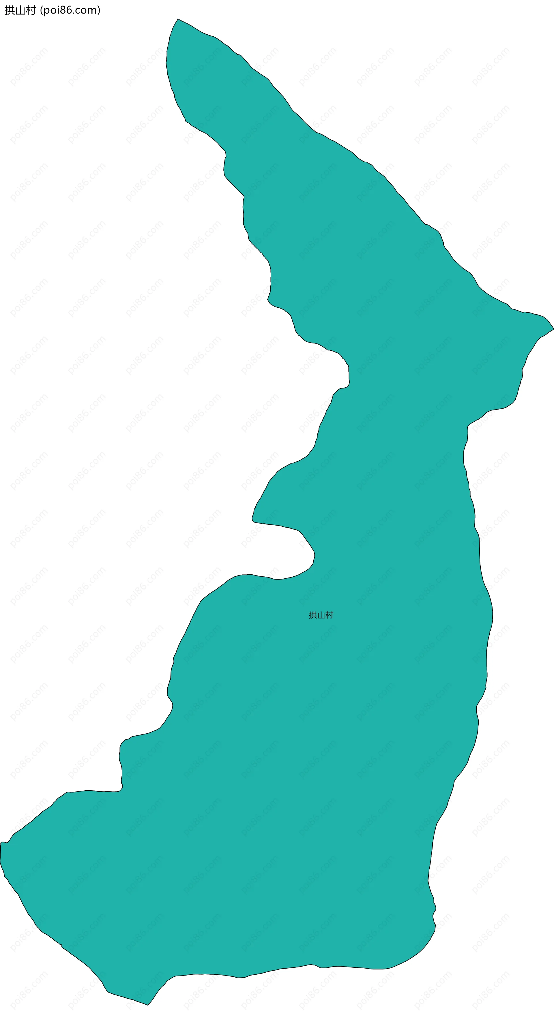 拱山村边界地图