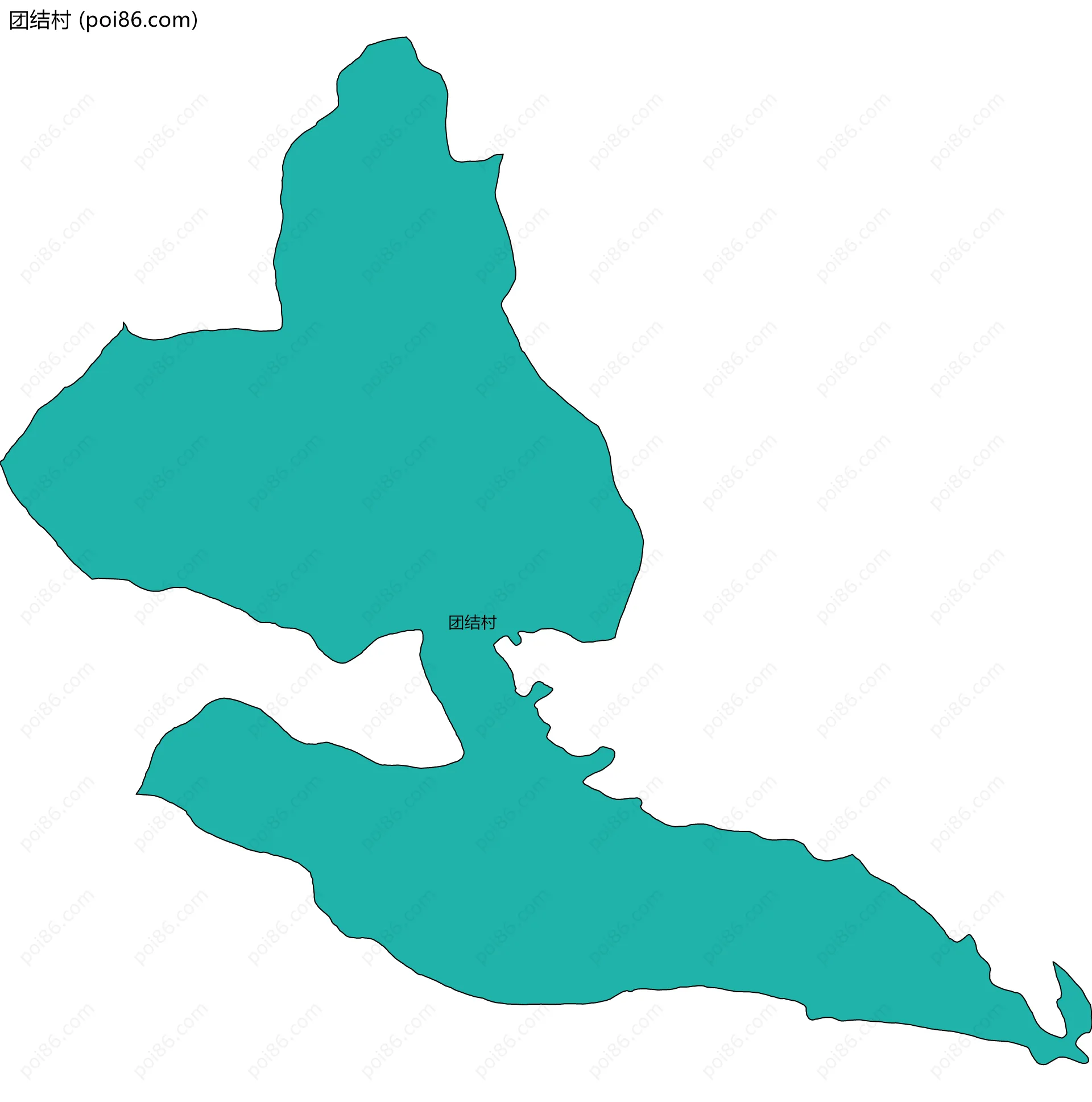 团结村边界地图