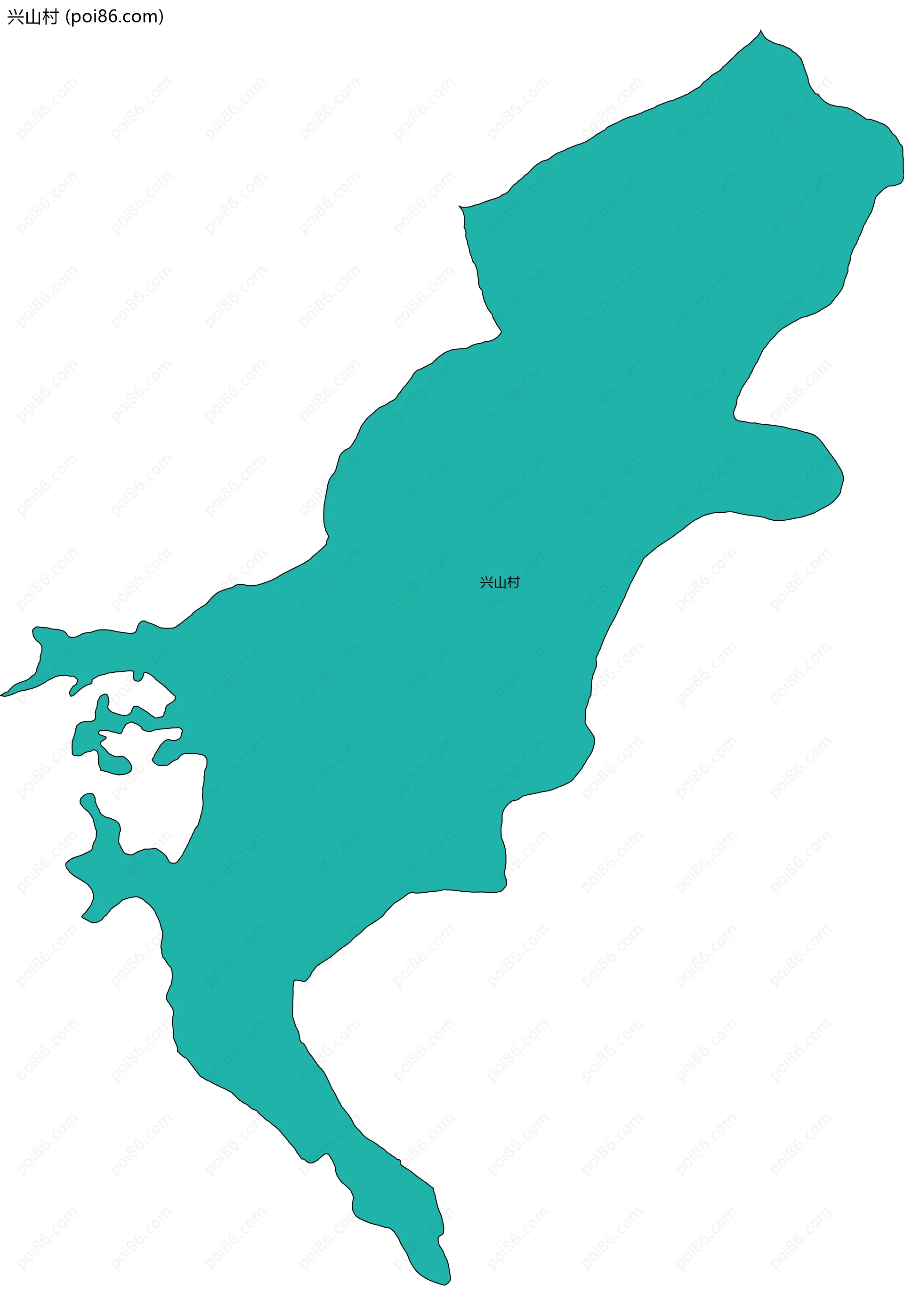 兴山村边界地图