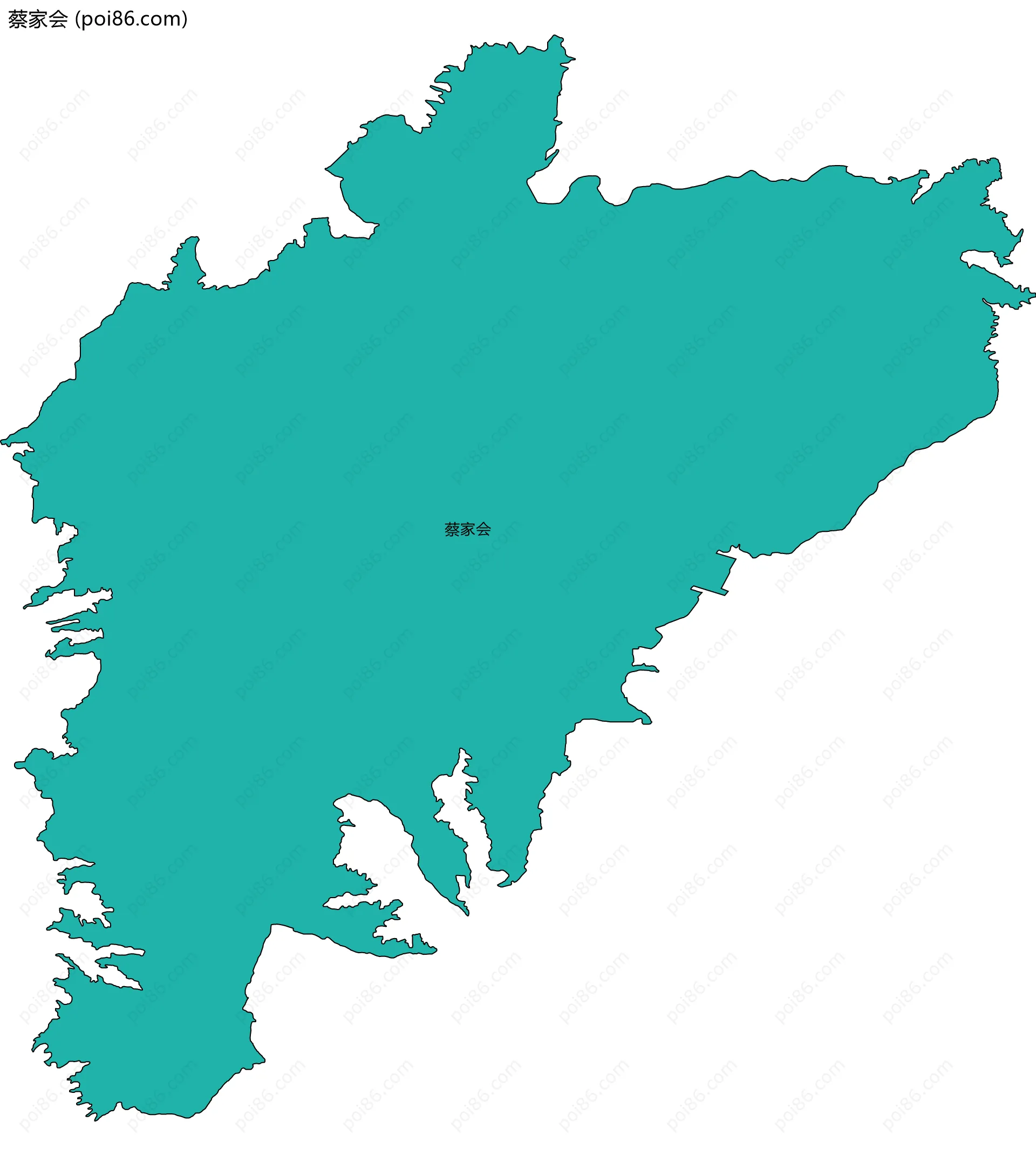 蔡家会边界地图