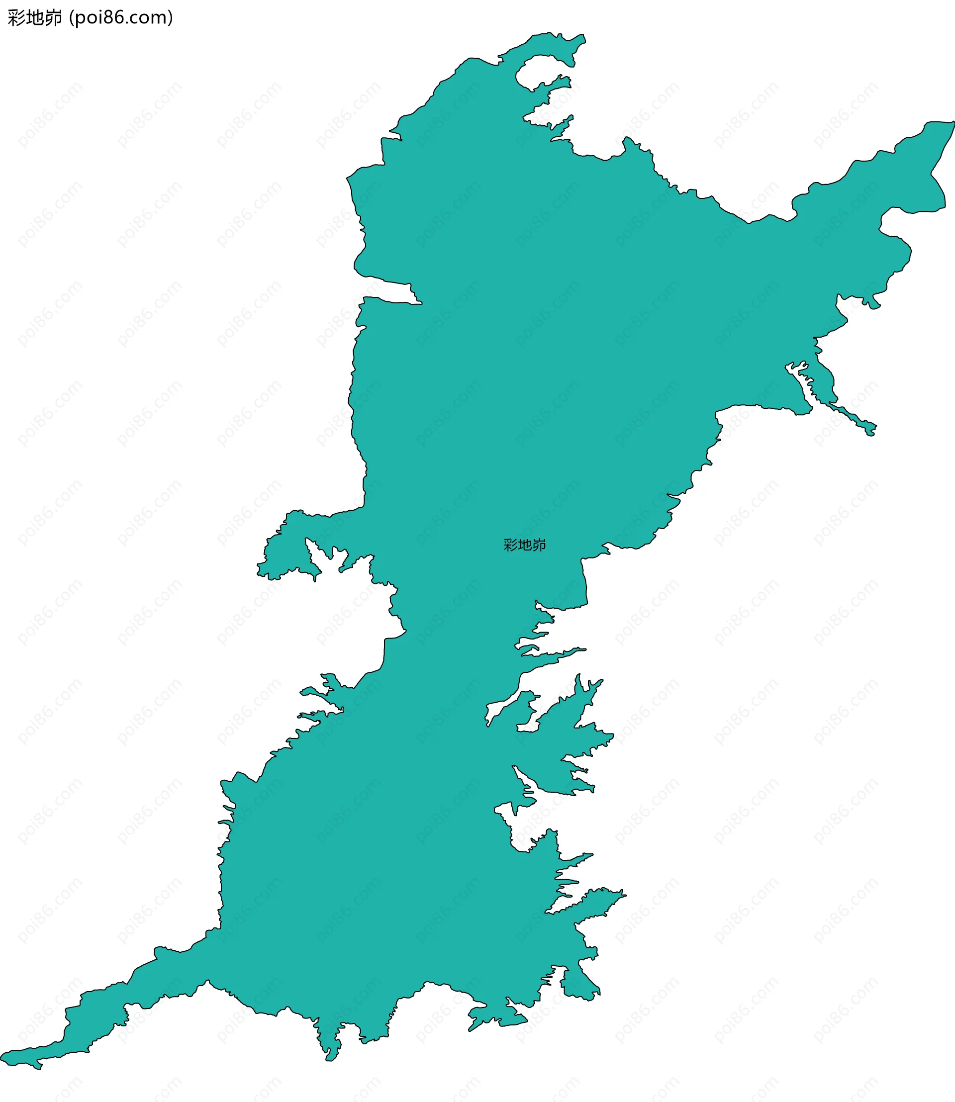 彩地峁边界地图