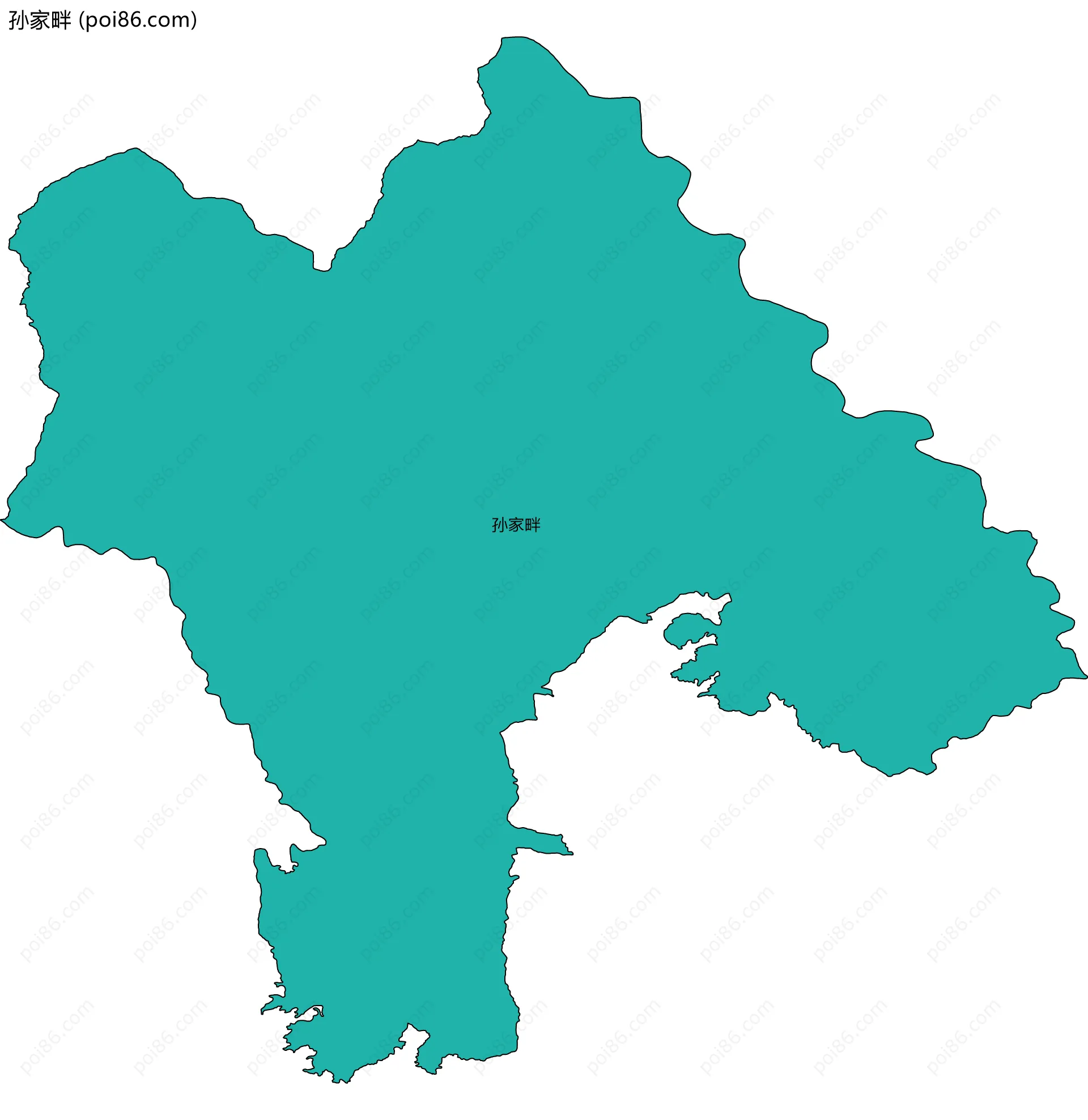 孙家畔边界地图