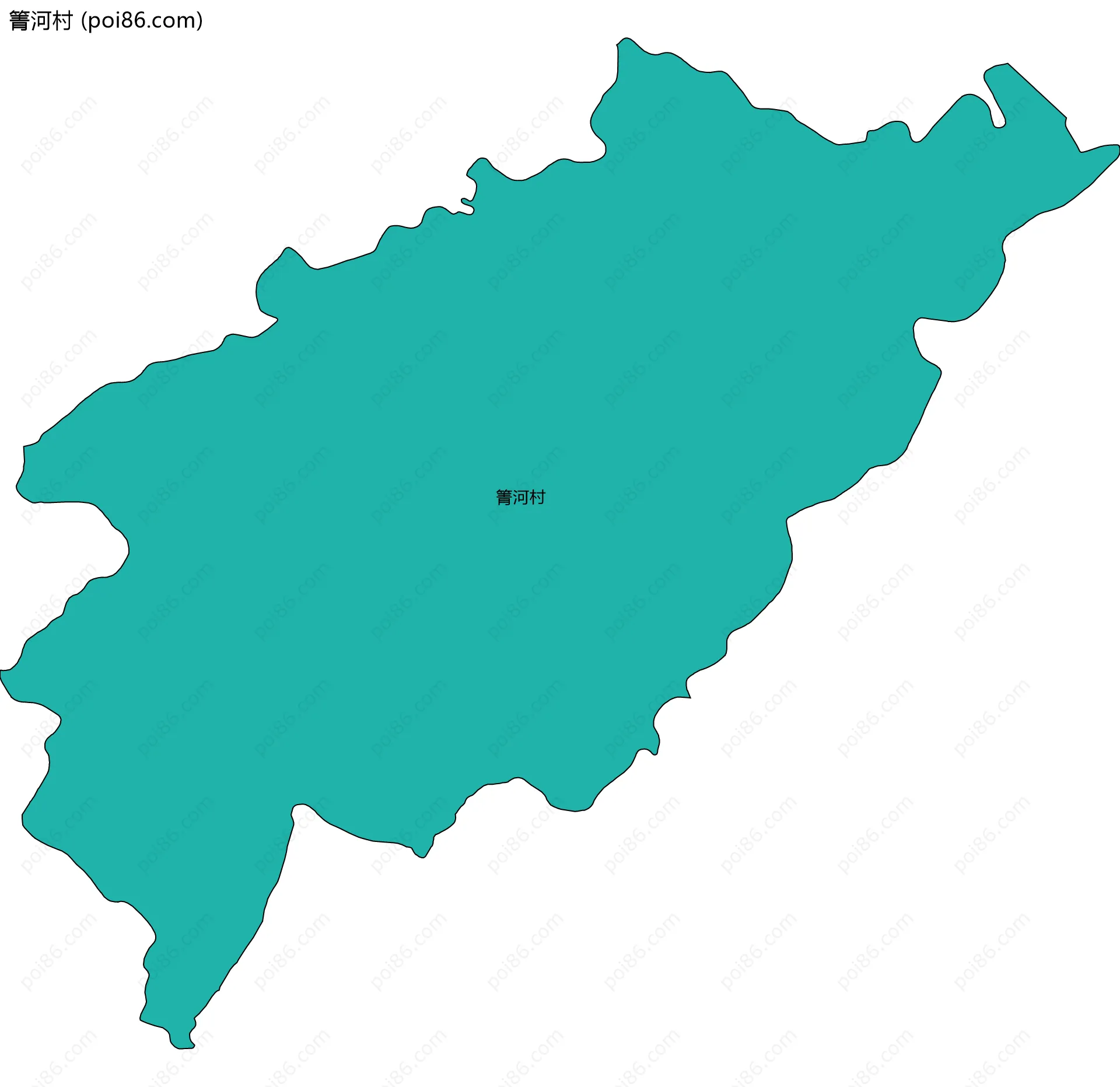 箐河村边界地图