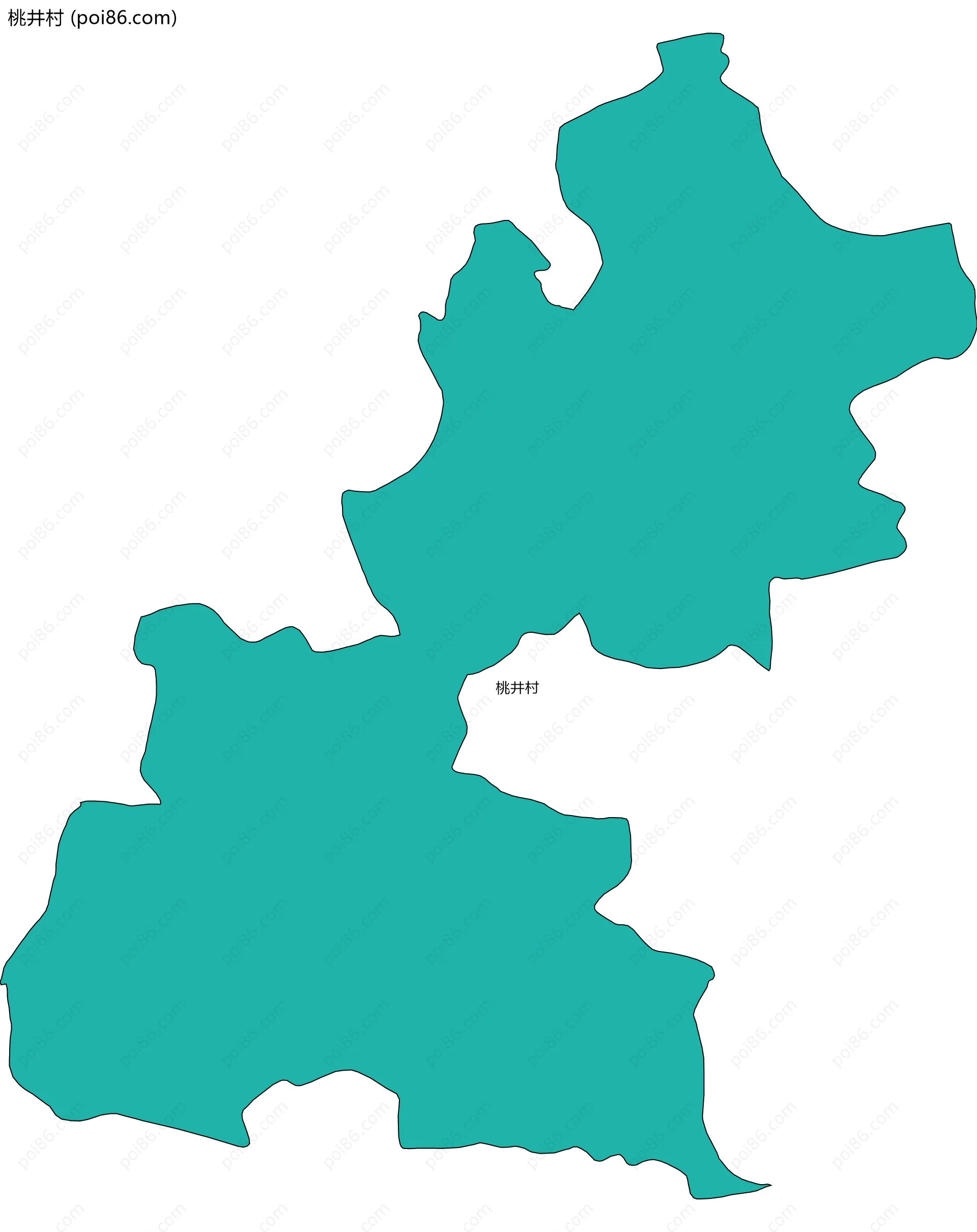 桃井村边界地图