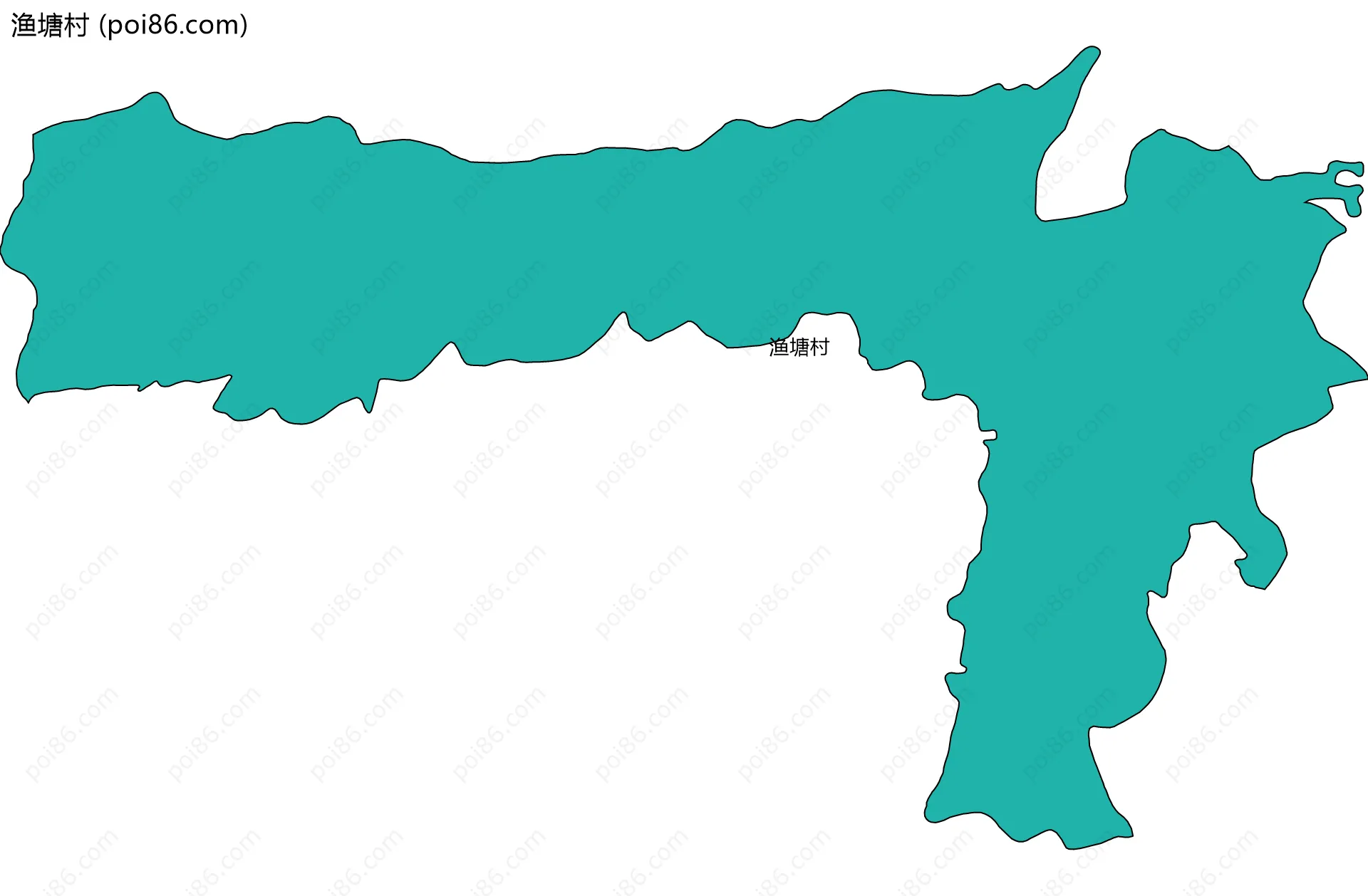 渔塘村边界地图