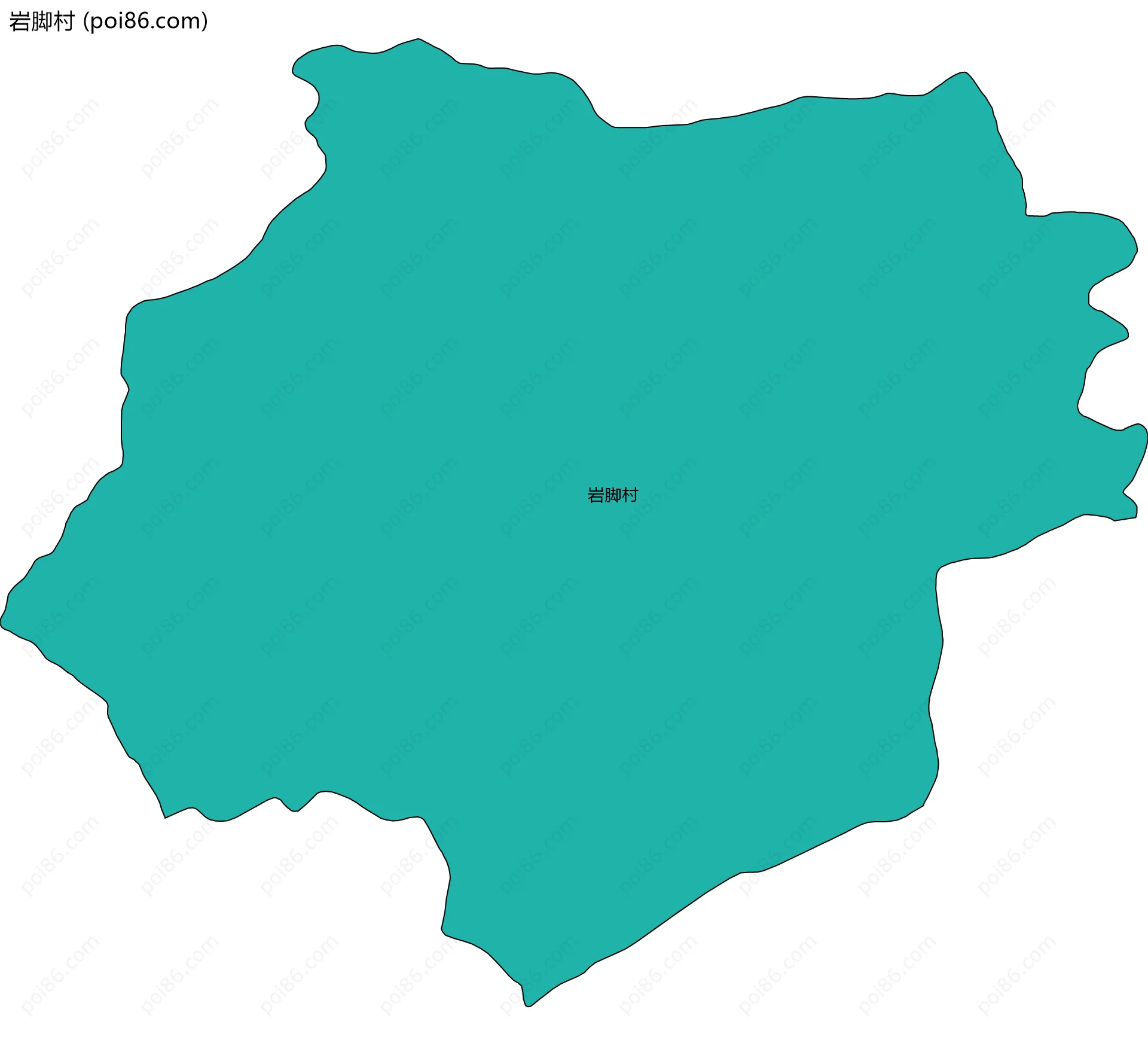 岩脚村边界地图