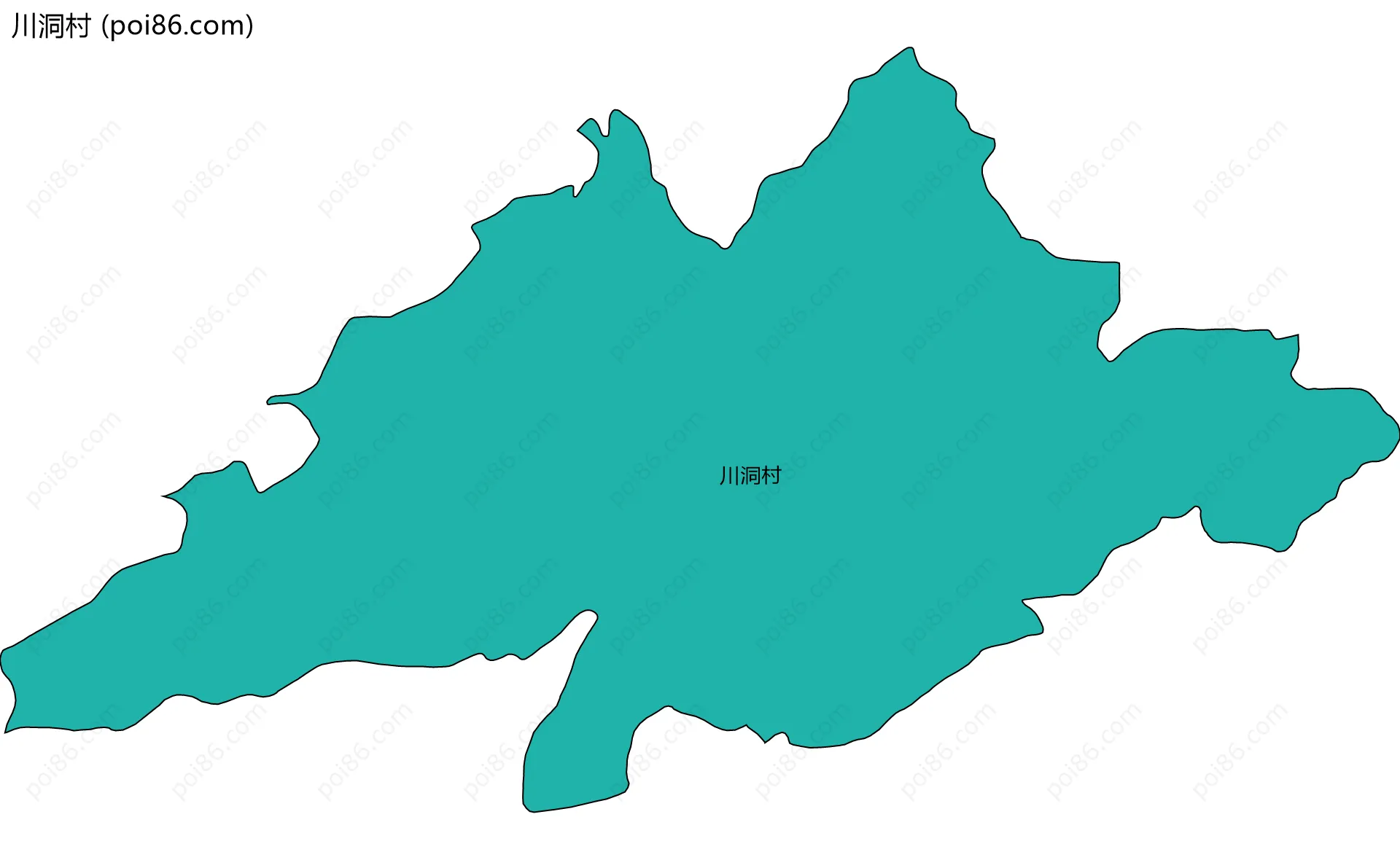 川洞村边界地图