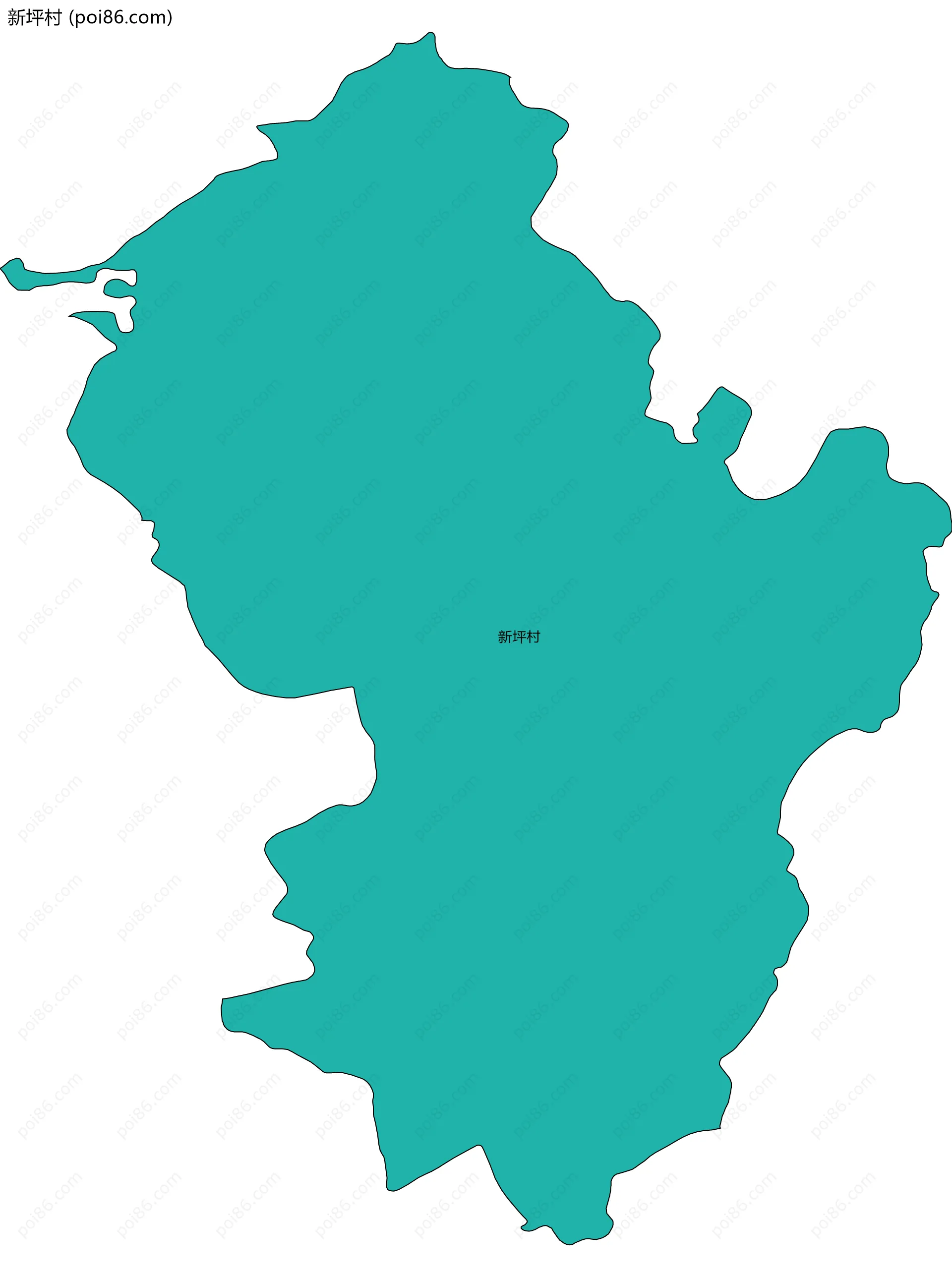 新坪村边界地图