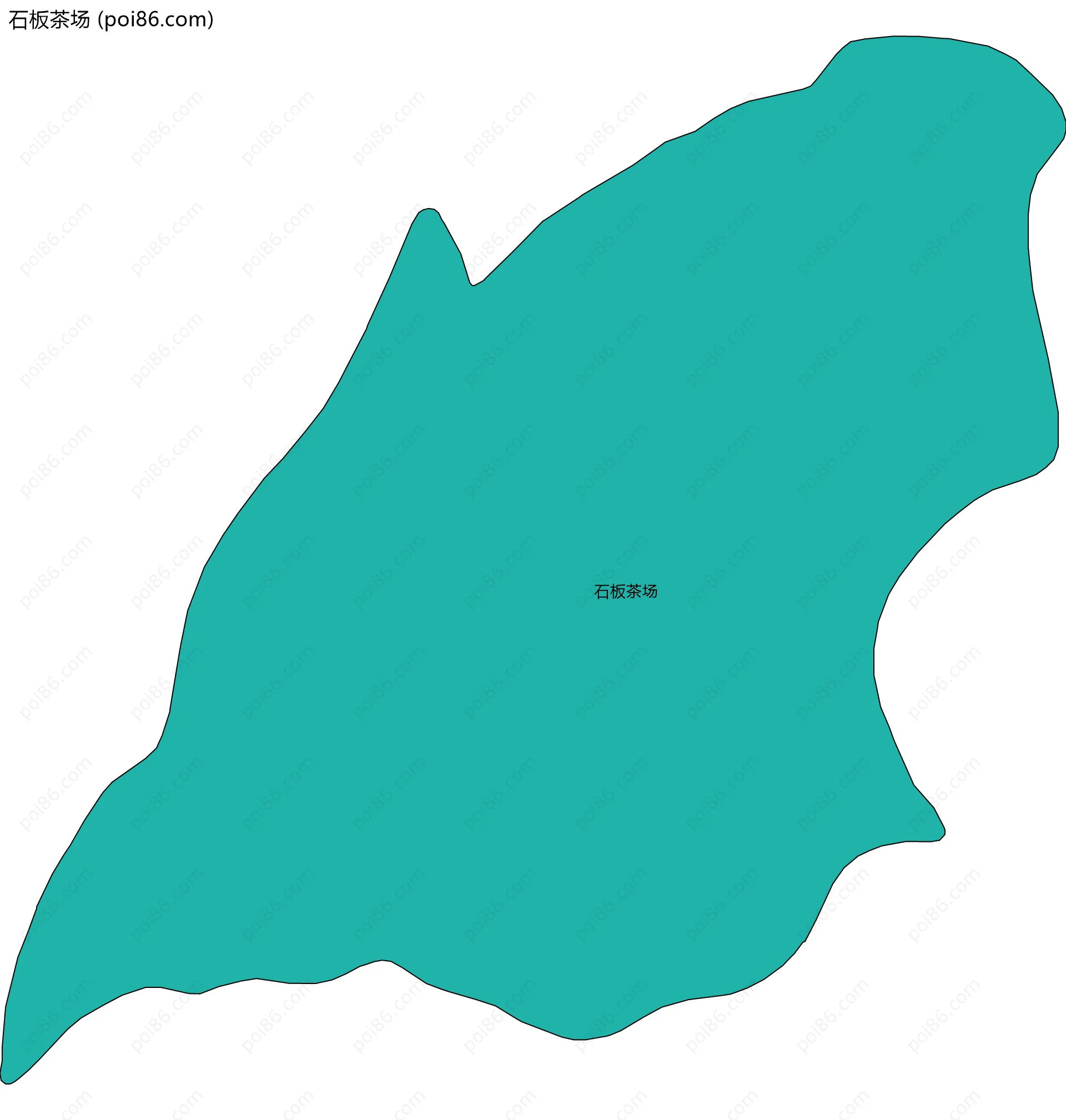 石板茶场边界地图