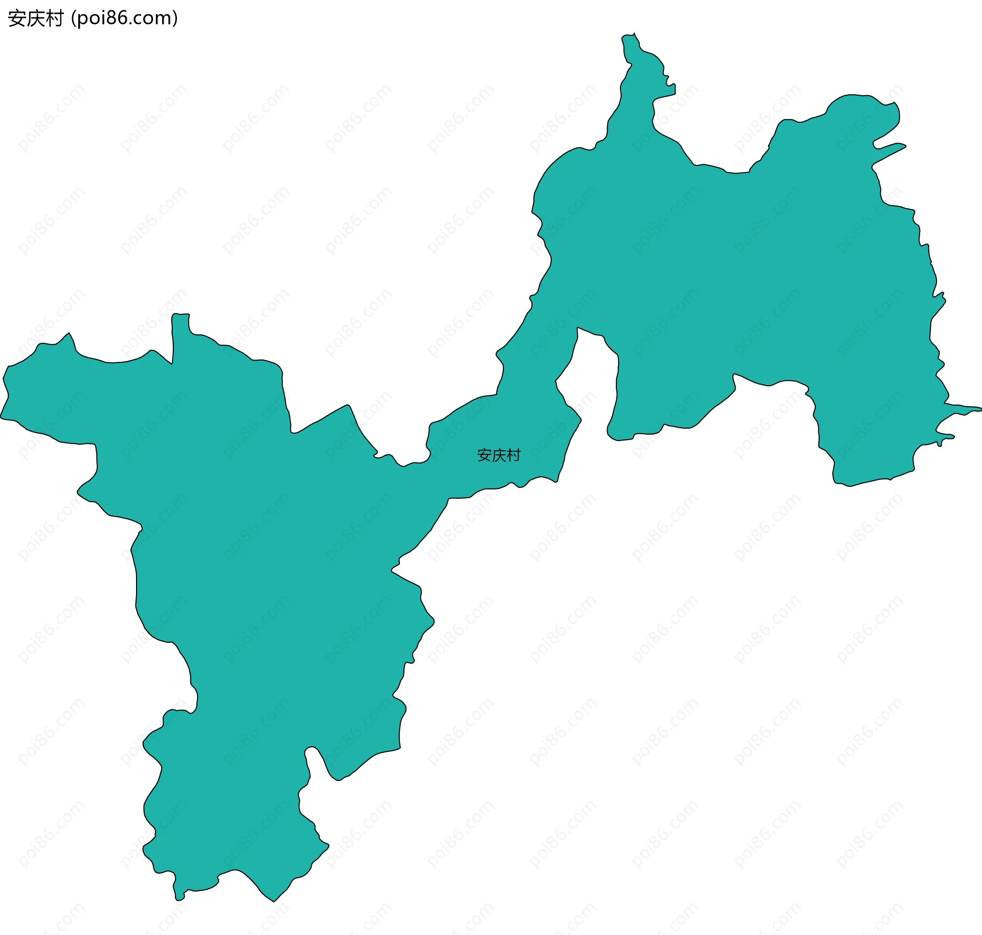 安庆村边界地图