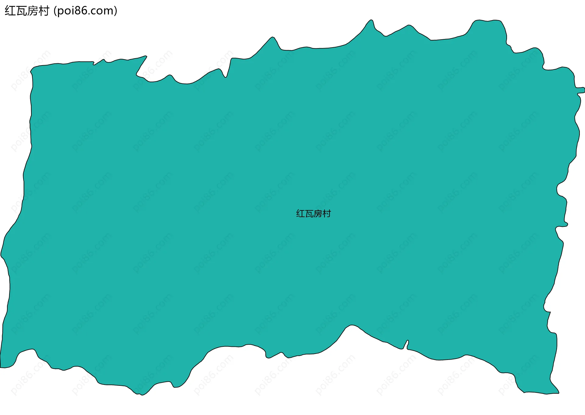 红瓦房村边界地图