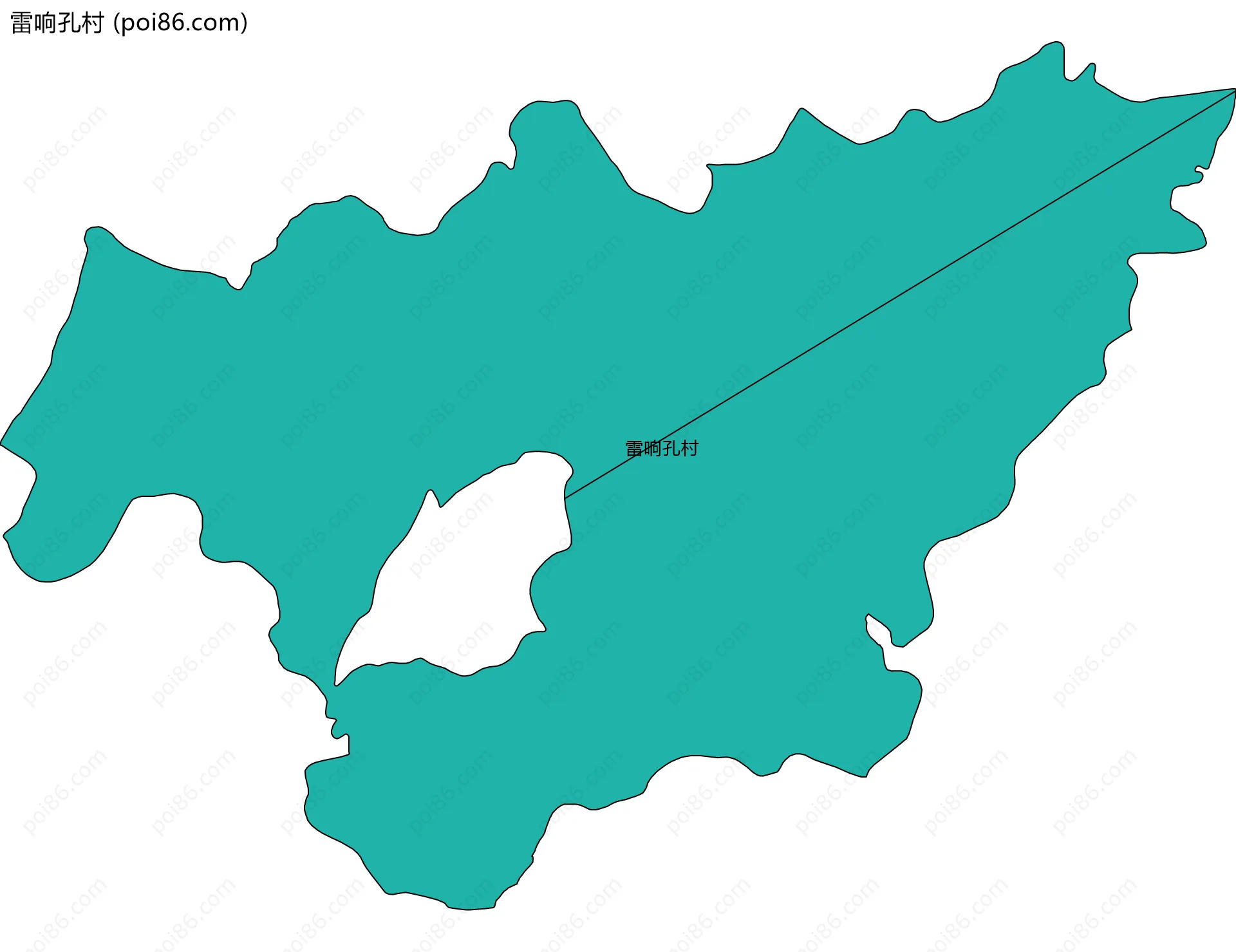 雷响孔村边界地图