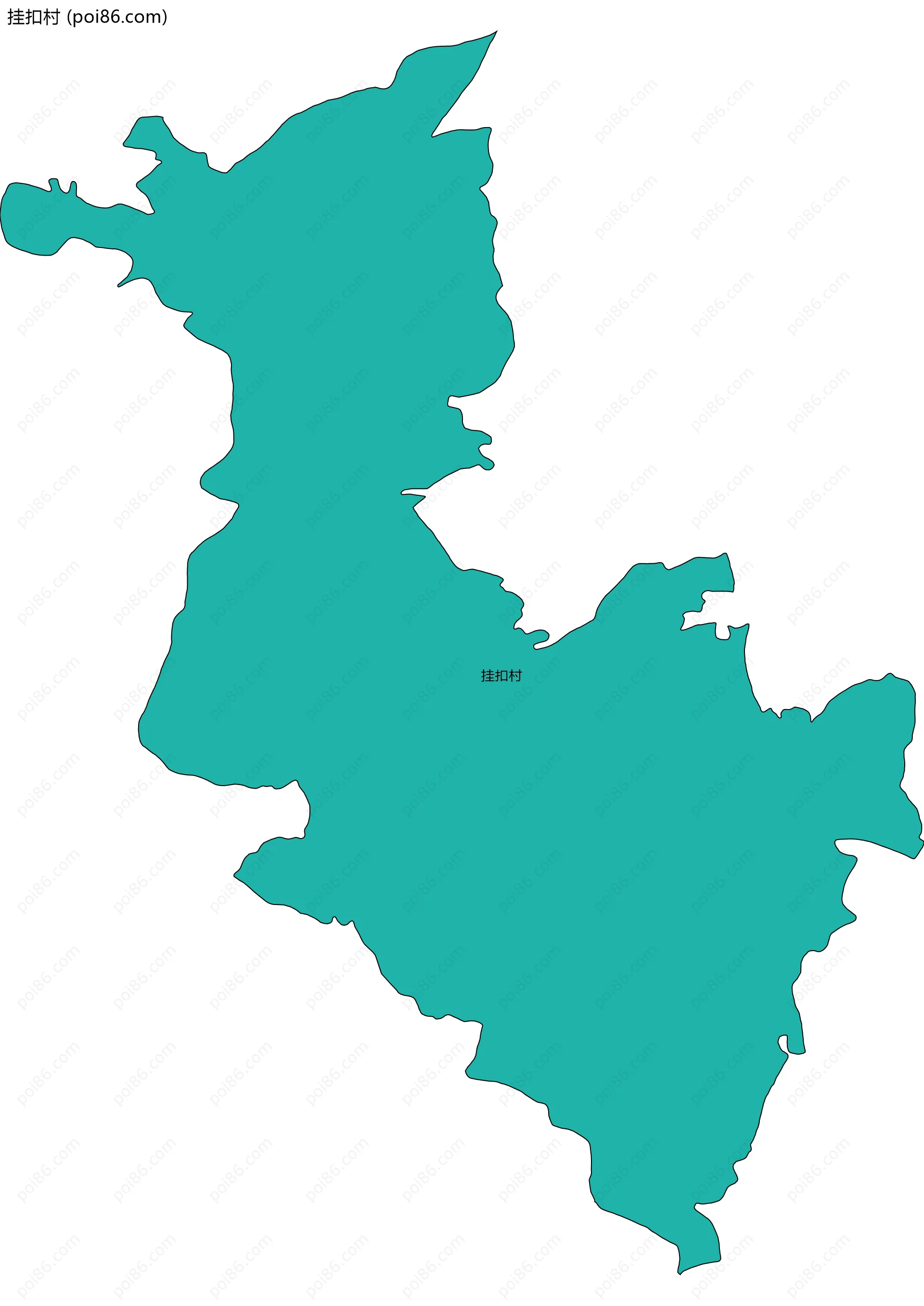 挂扣村边界地图