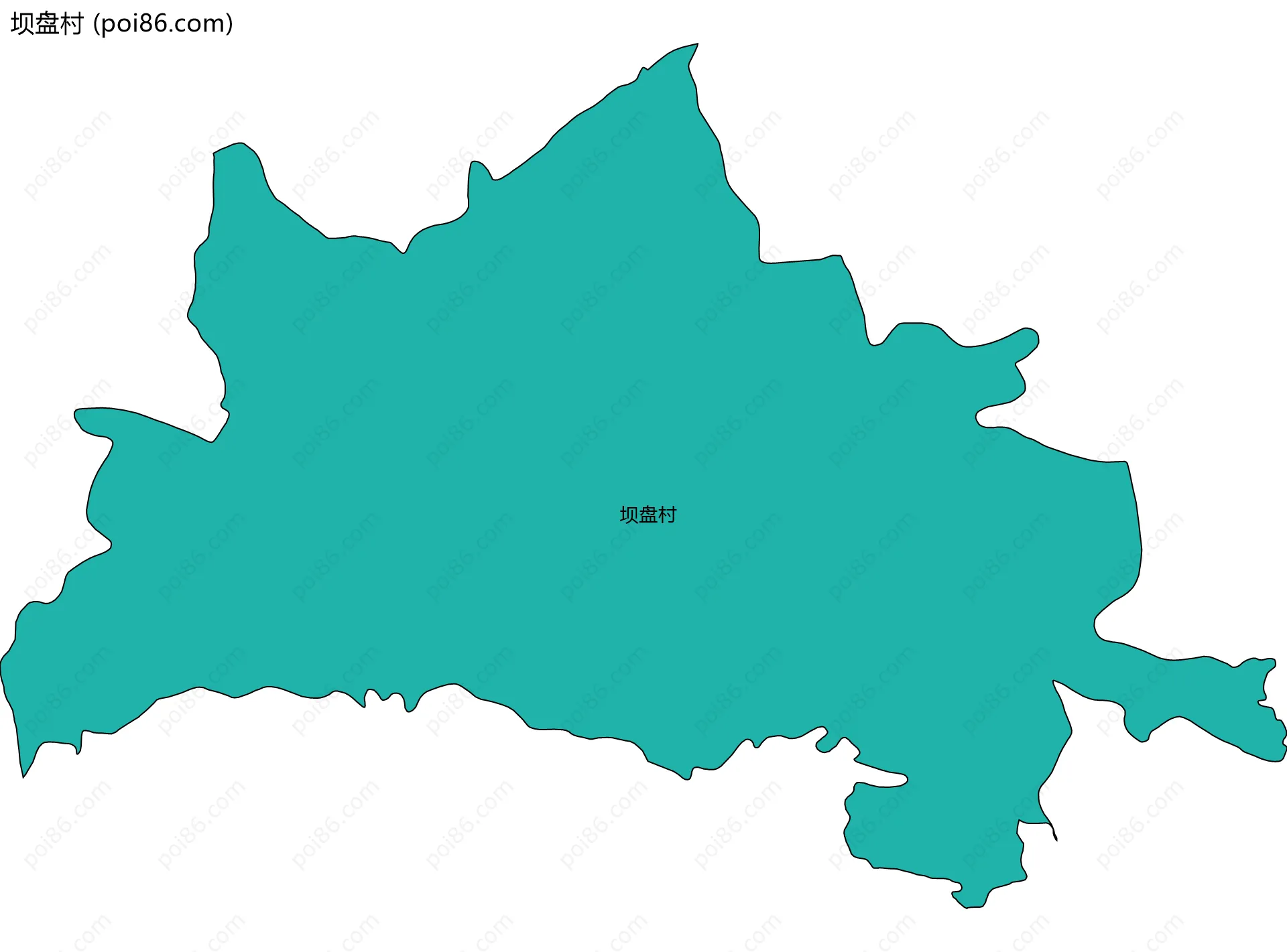 坝盘村边界地图
