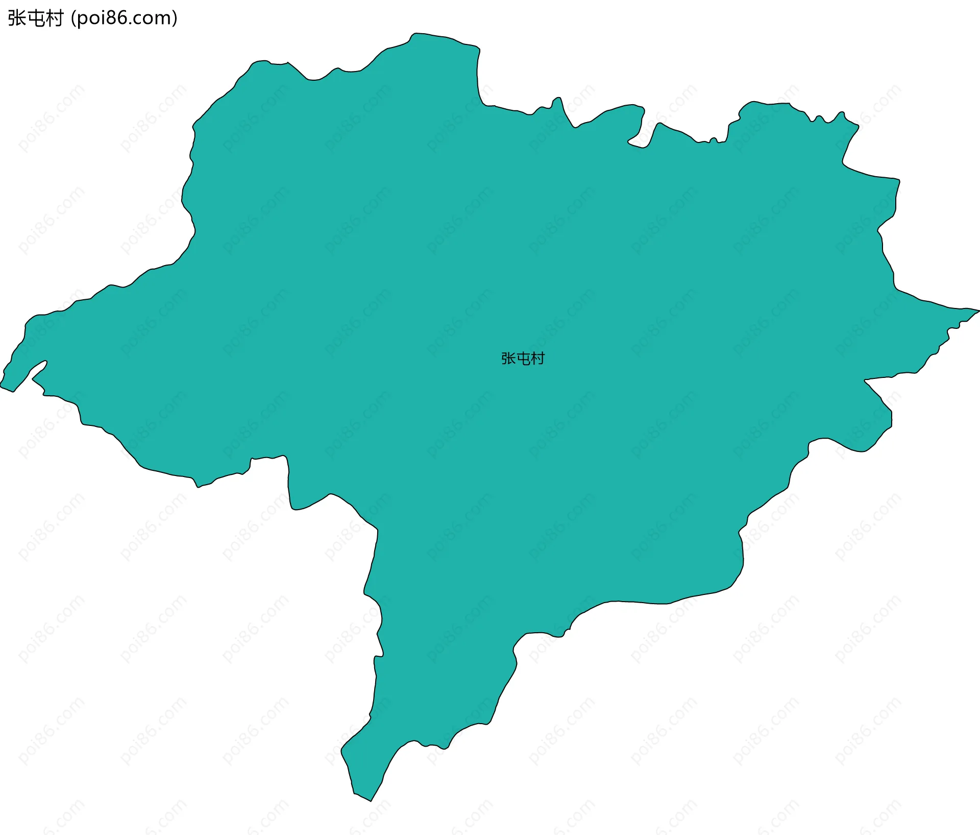 张屯村边界地图