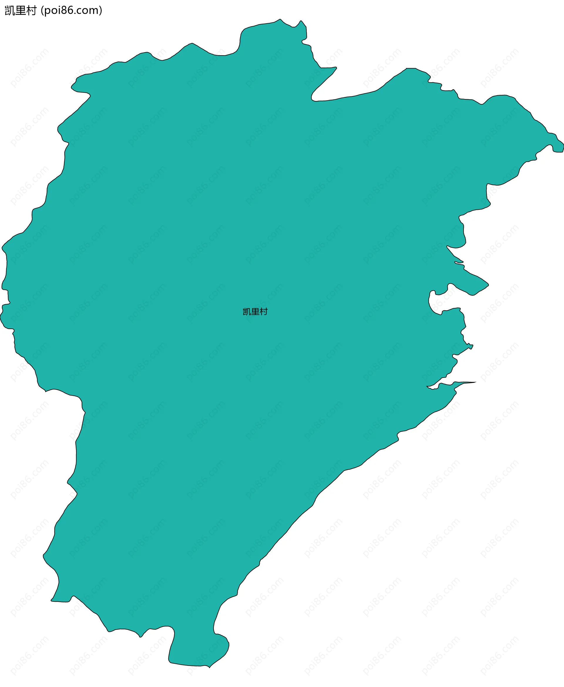 凯里村边界地图