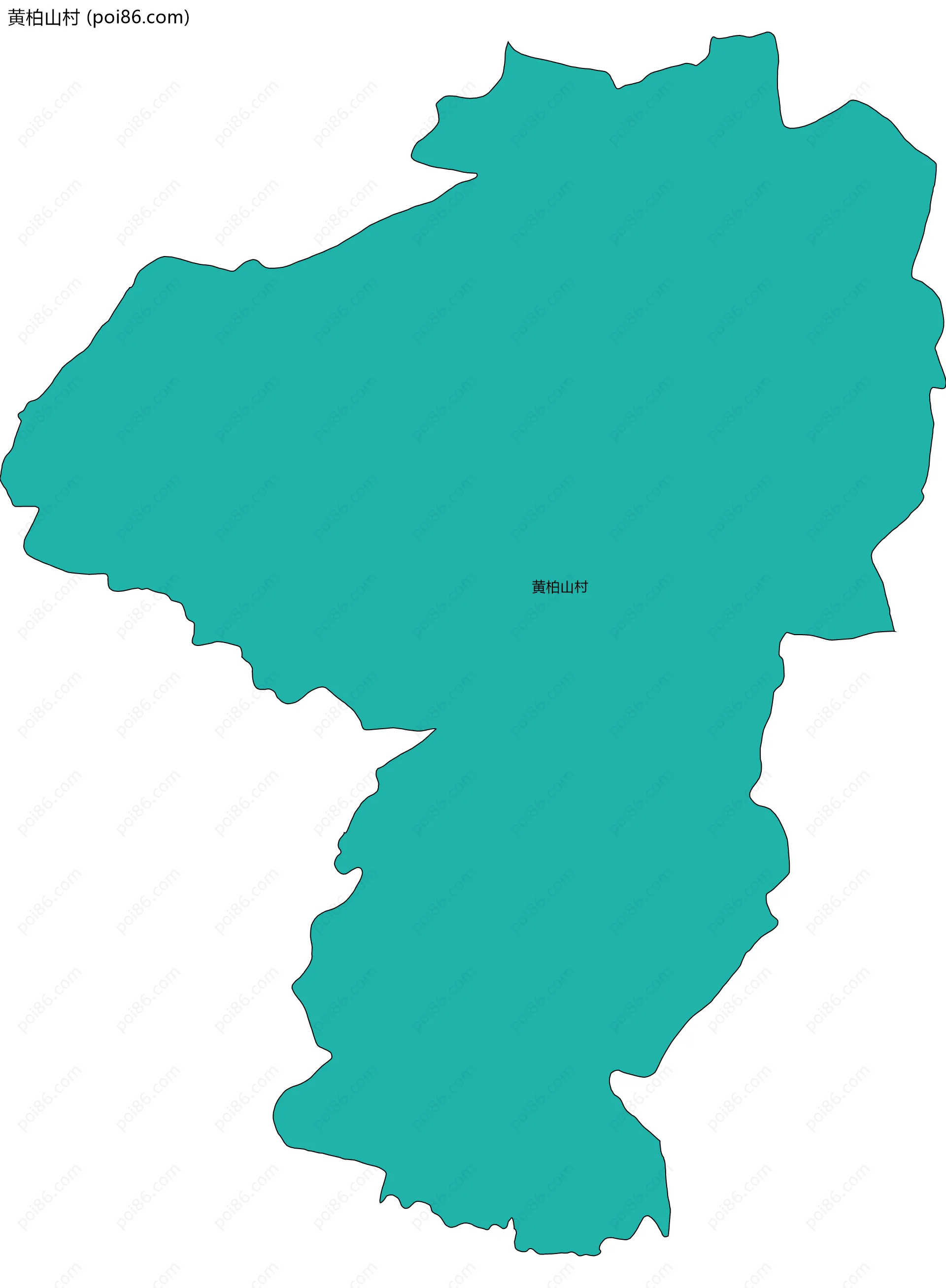 黄柏山村边界地图