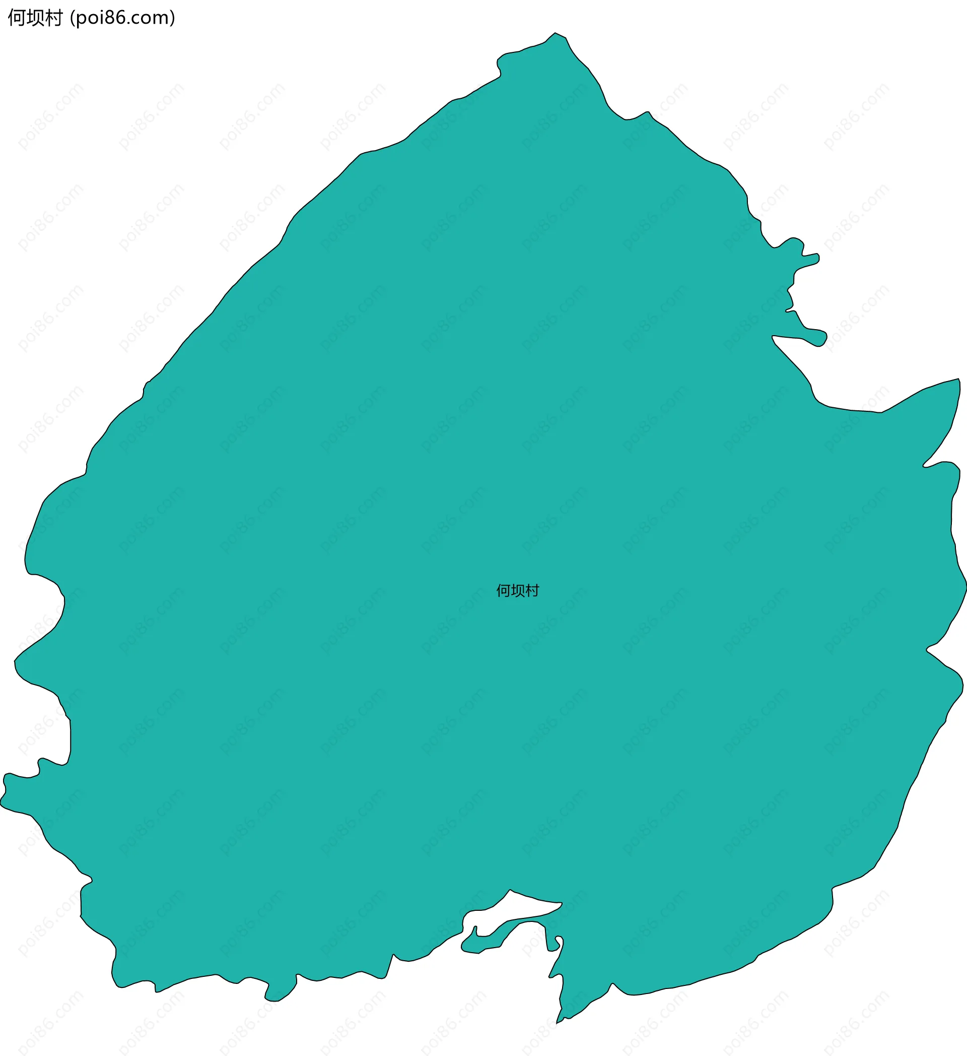 何坝村边界地图