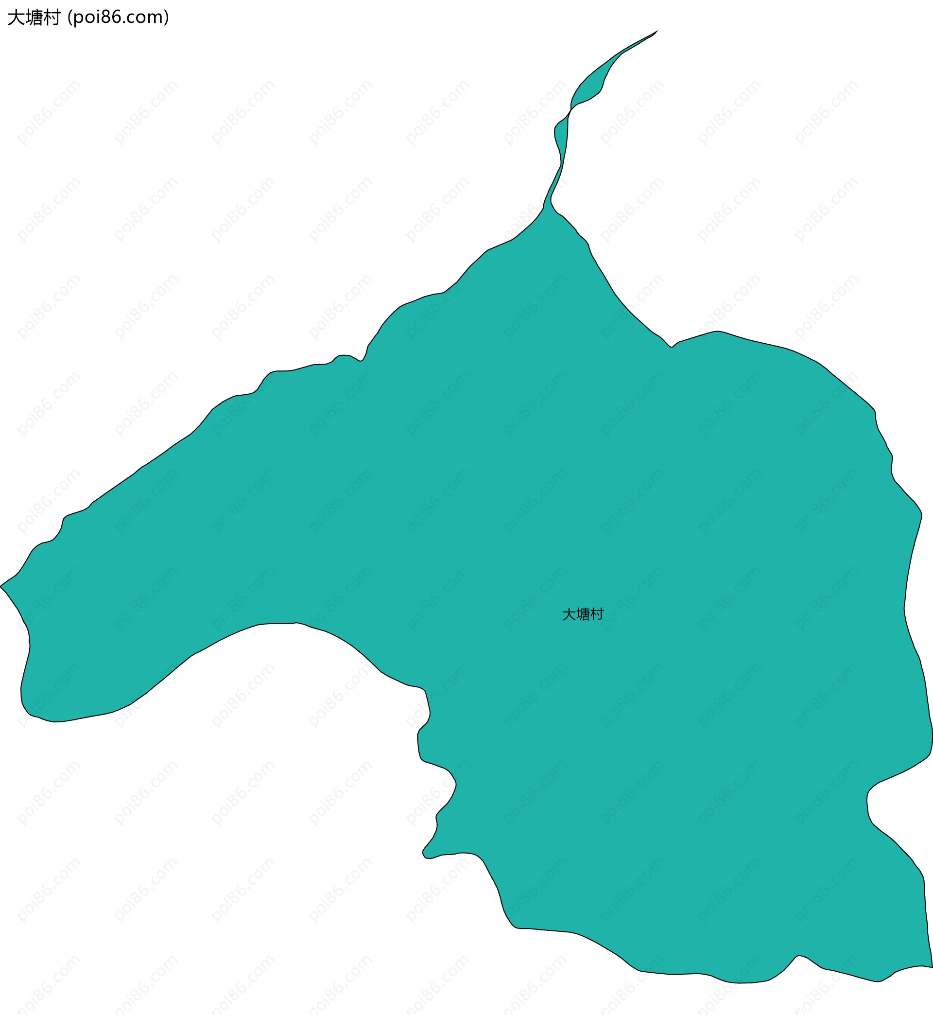 大塘村边界地图