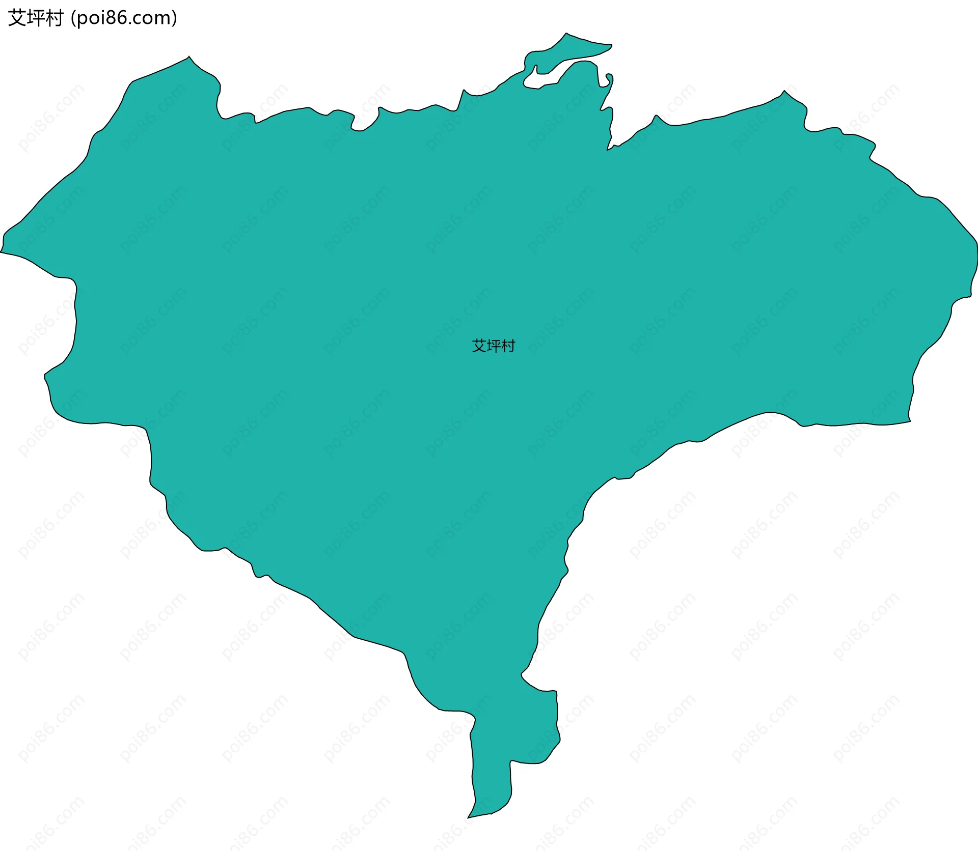 艾坪村边界地图