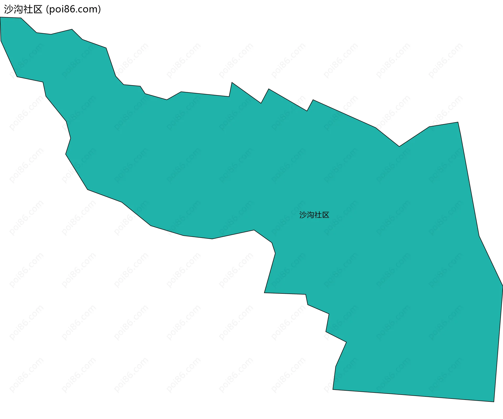 沙沟社区边界地图
