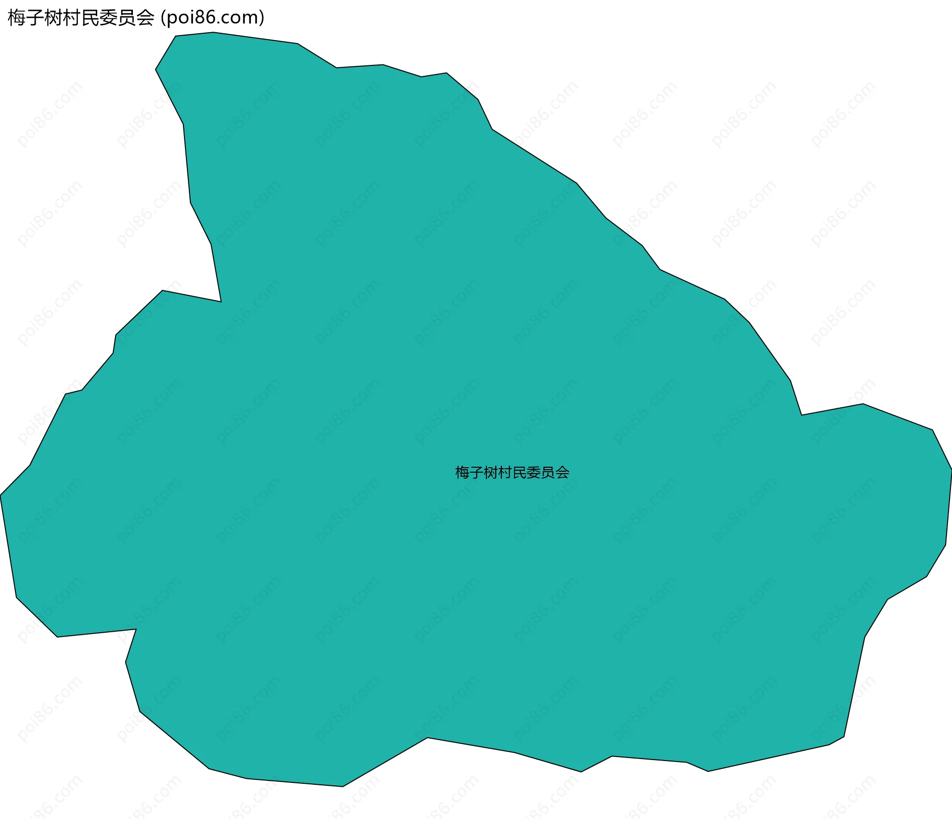 梅子树村民委员会边界地图