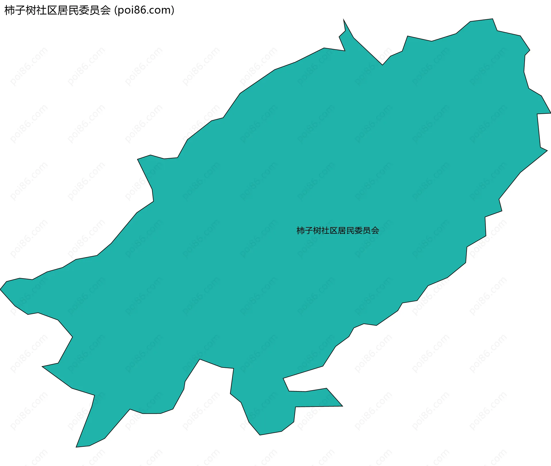 柿子树社区居民委员会边界地图