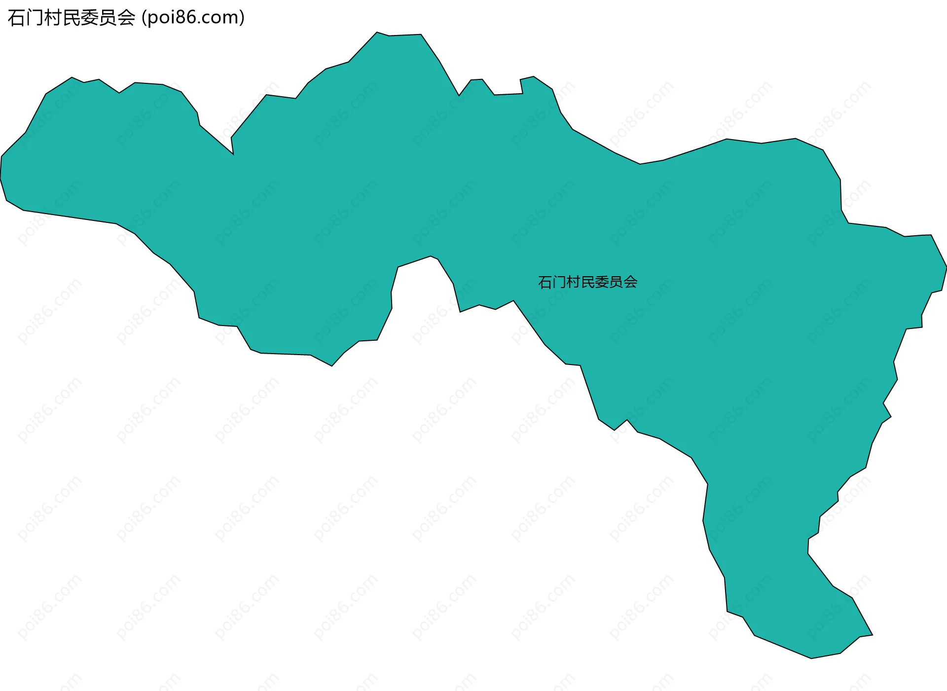 石门村民委员会边界地图